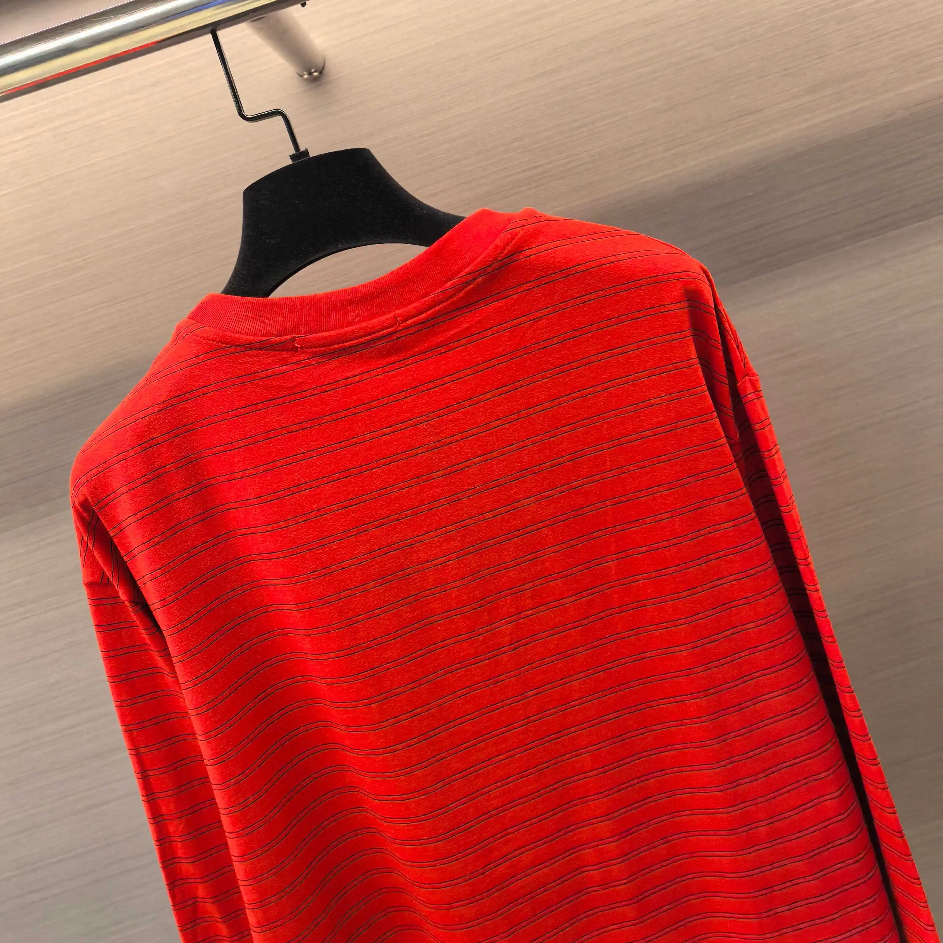 Striped Cotton Long-Sleeve T-Shirt D16523802 — view 8