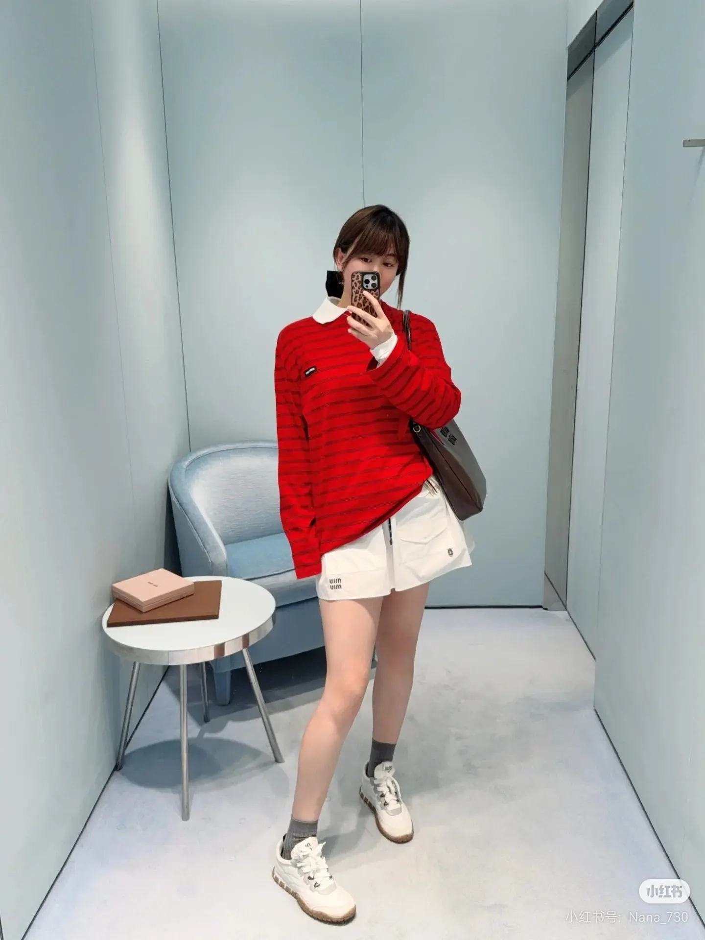 Miu Miu Striped Long-Sleeve Cotton T-Shirt D16523803 — view 3