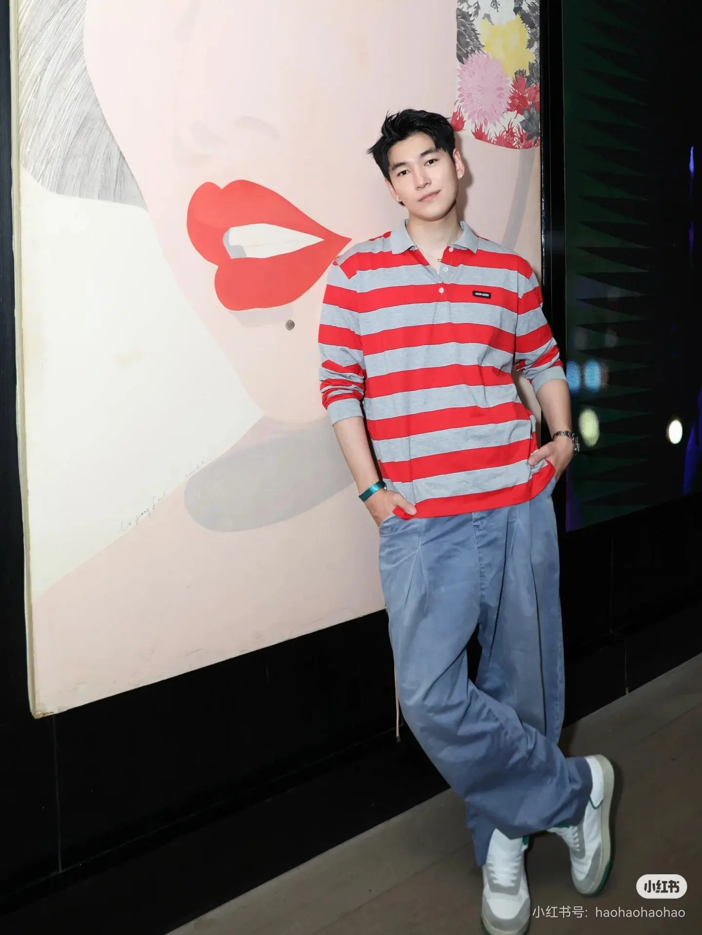 Striped Long-Sleeve Polo Shirt D16523812 — view 6