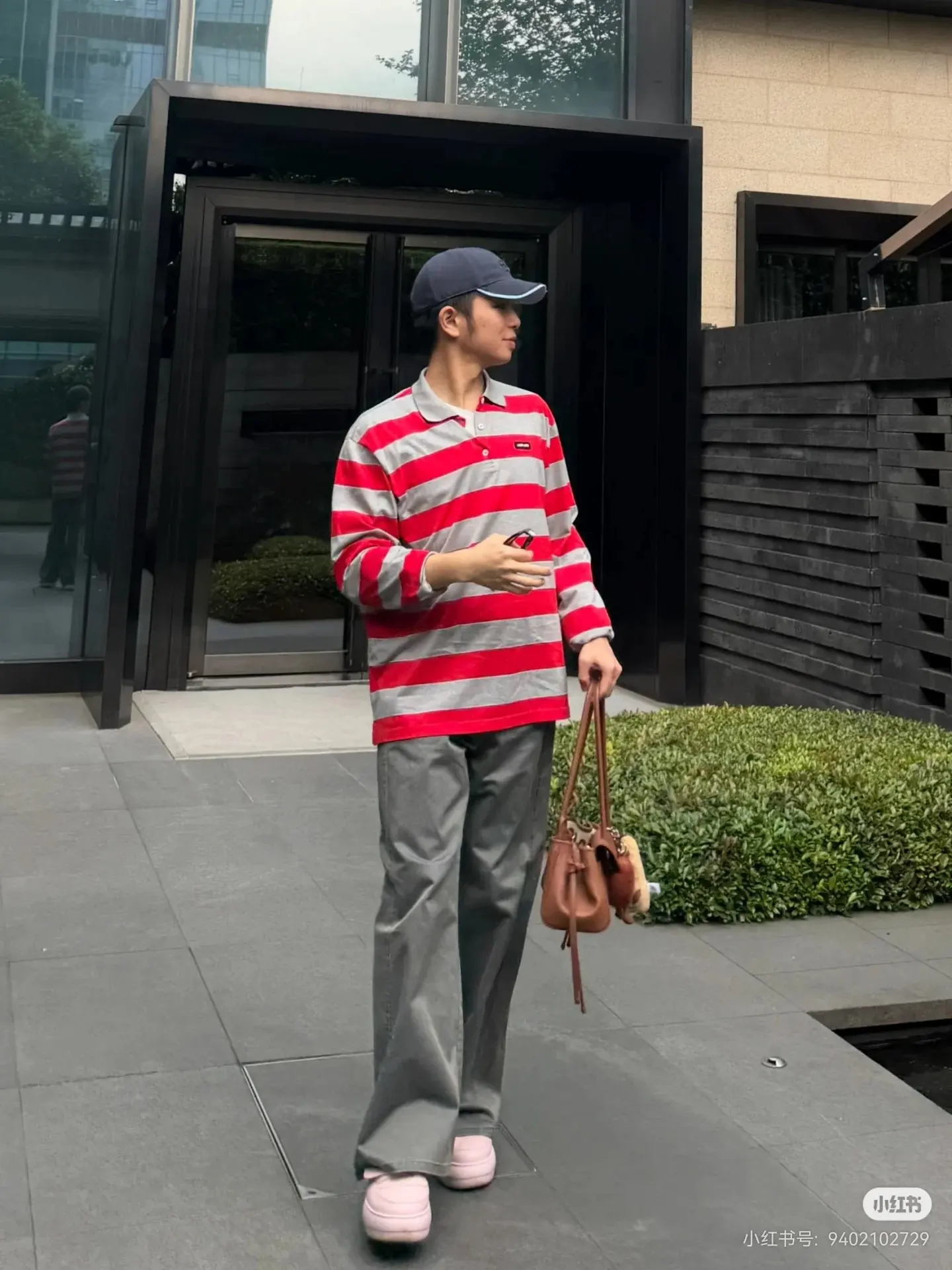 Striped Long-Sleeve Polo Shirt D16523812 — view 9