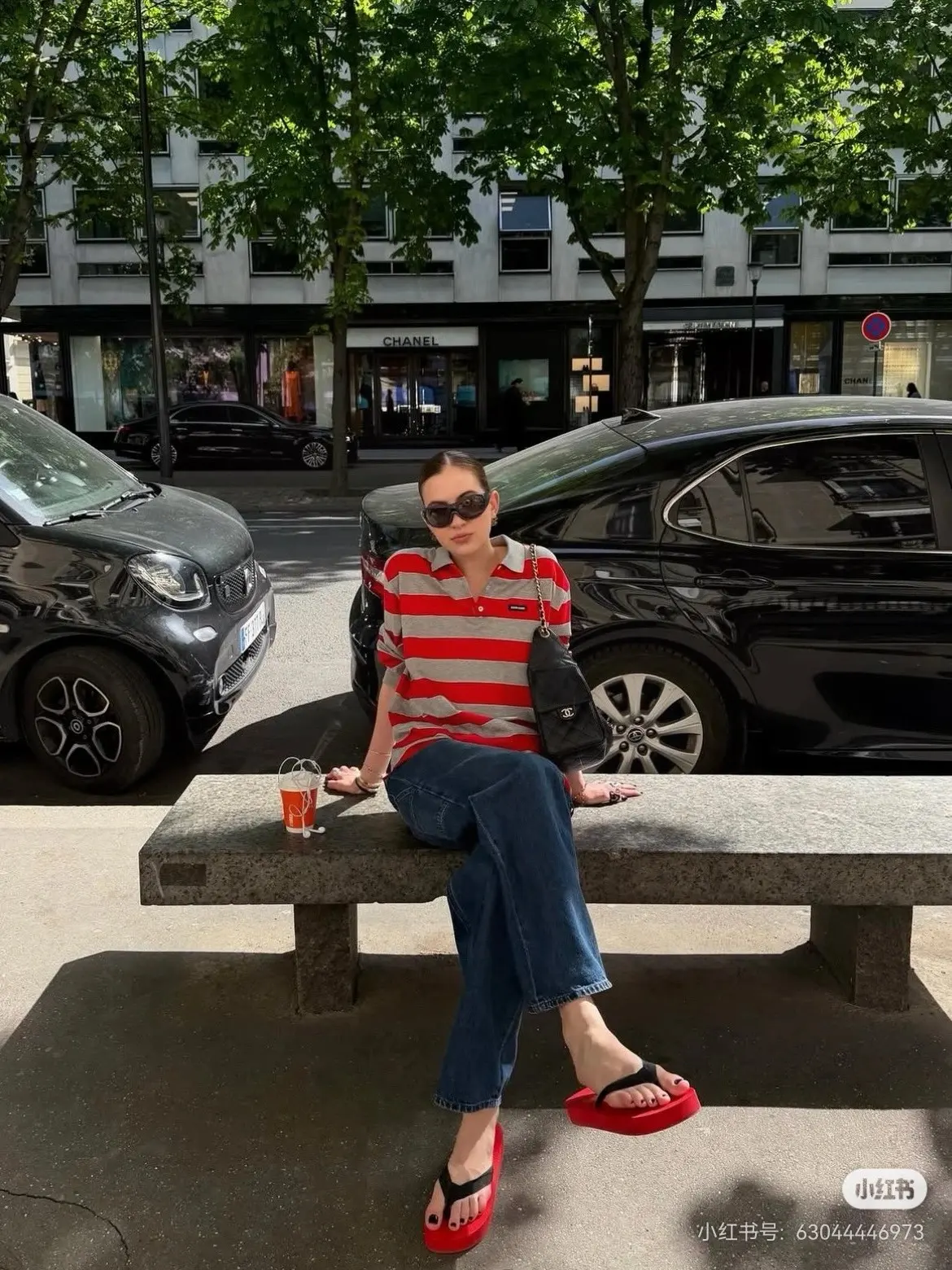 Striped Long-Sleeve Polo Shirt D16523813 — view 6