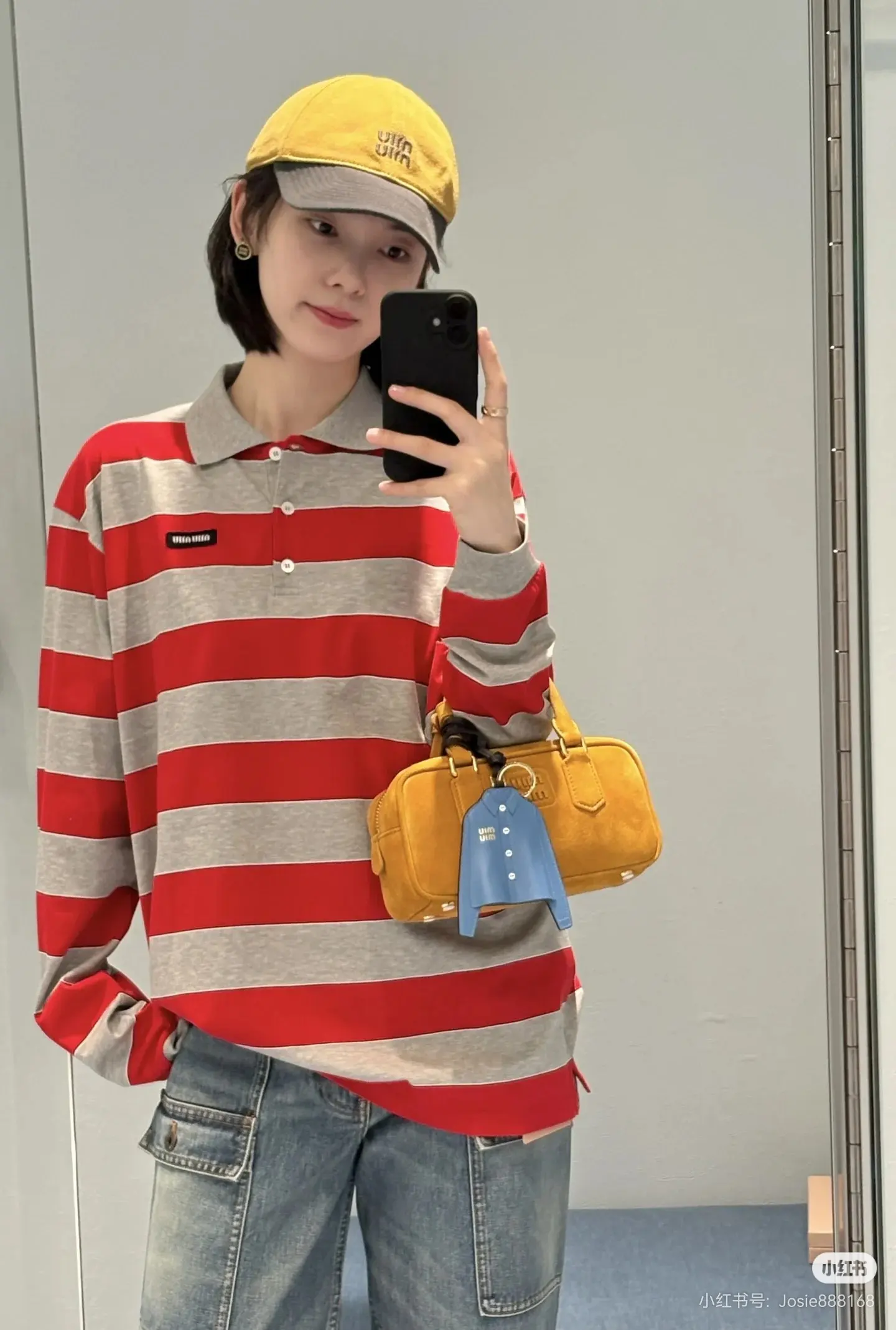 Striped Long-Sleeve Polo Shirt D16523814 — view 6