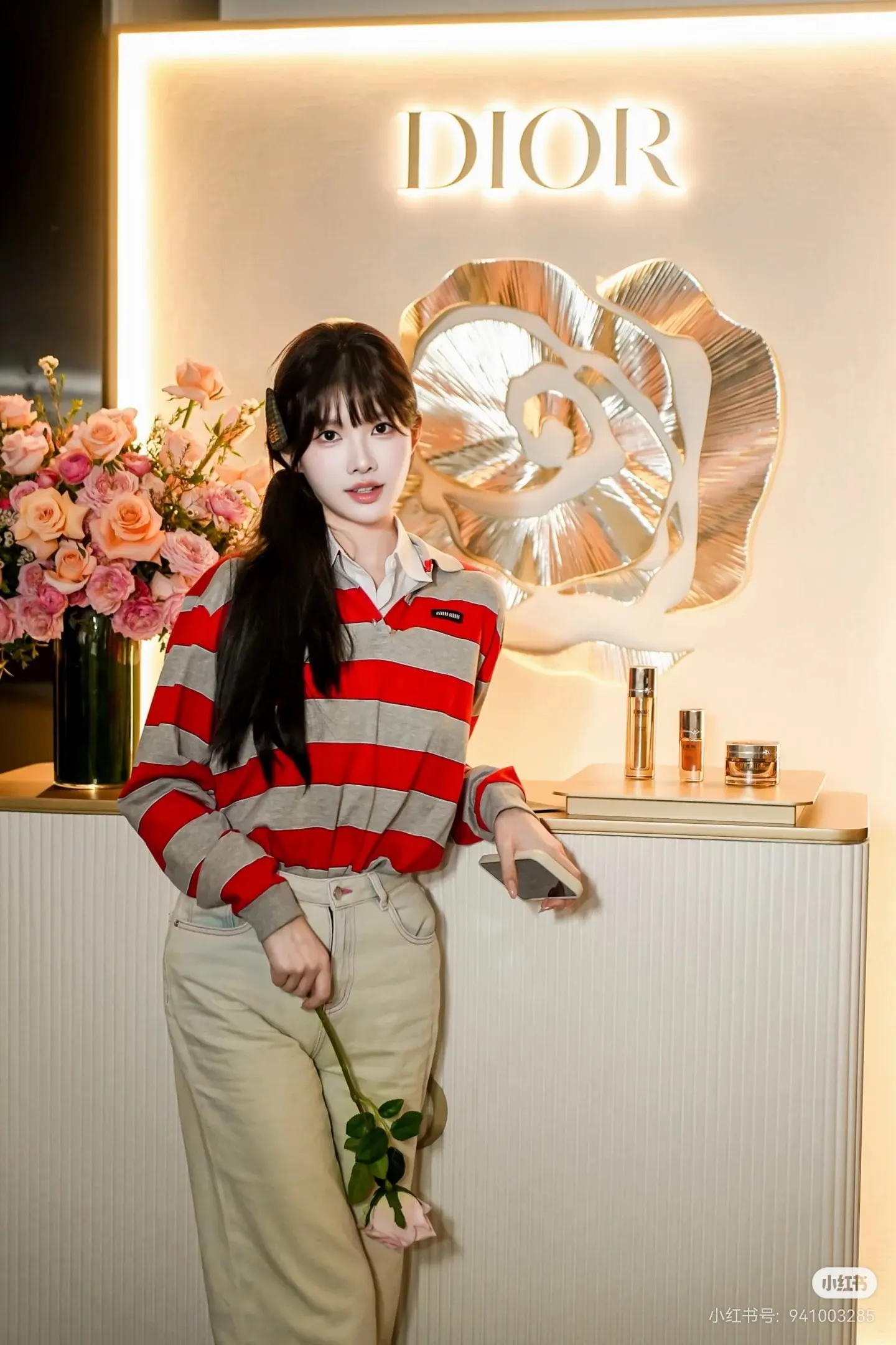 Striped Long-Sleeve Polo Shirt D16523814 — view 8