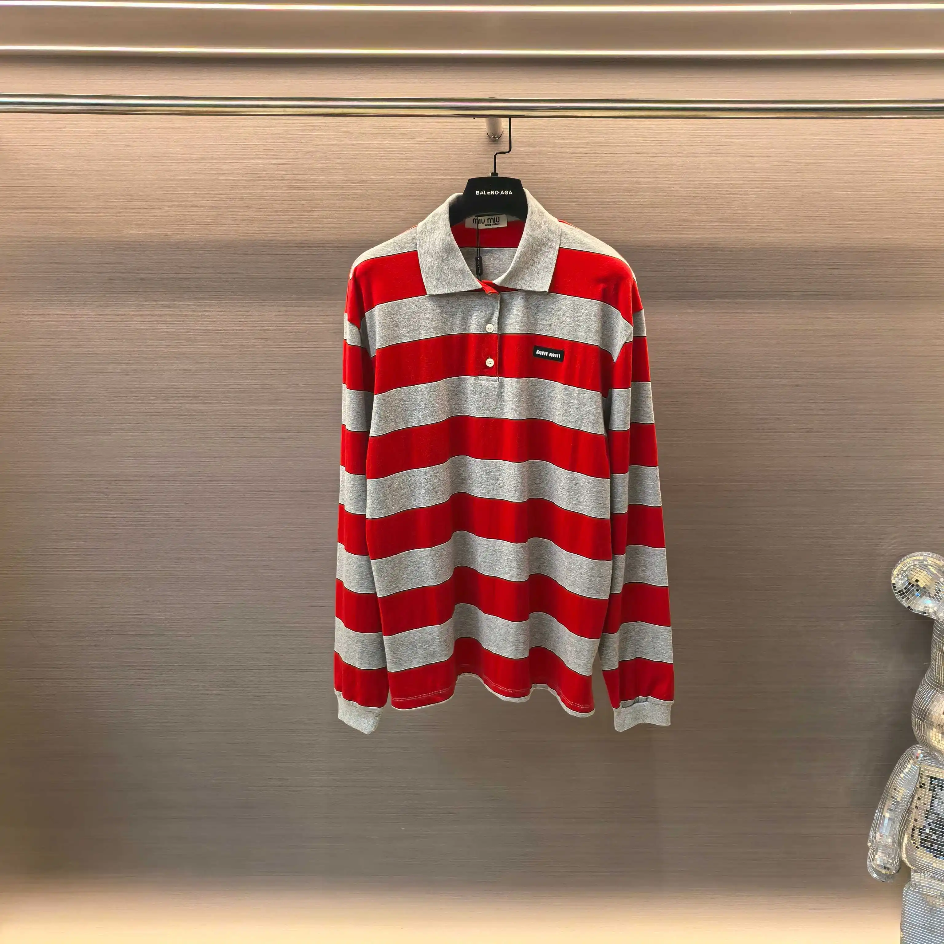Striped Long-Sleeve Polo Shirt D16523811