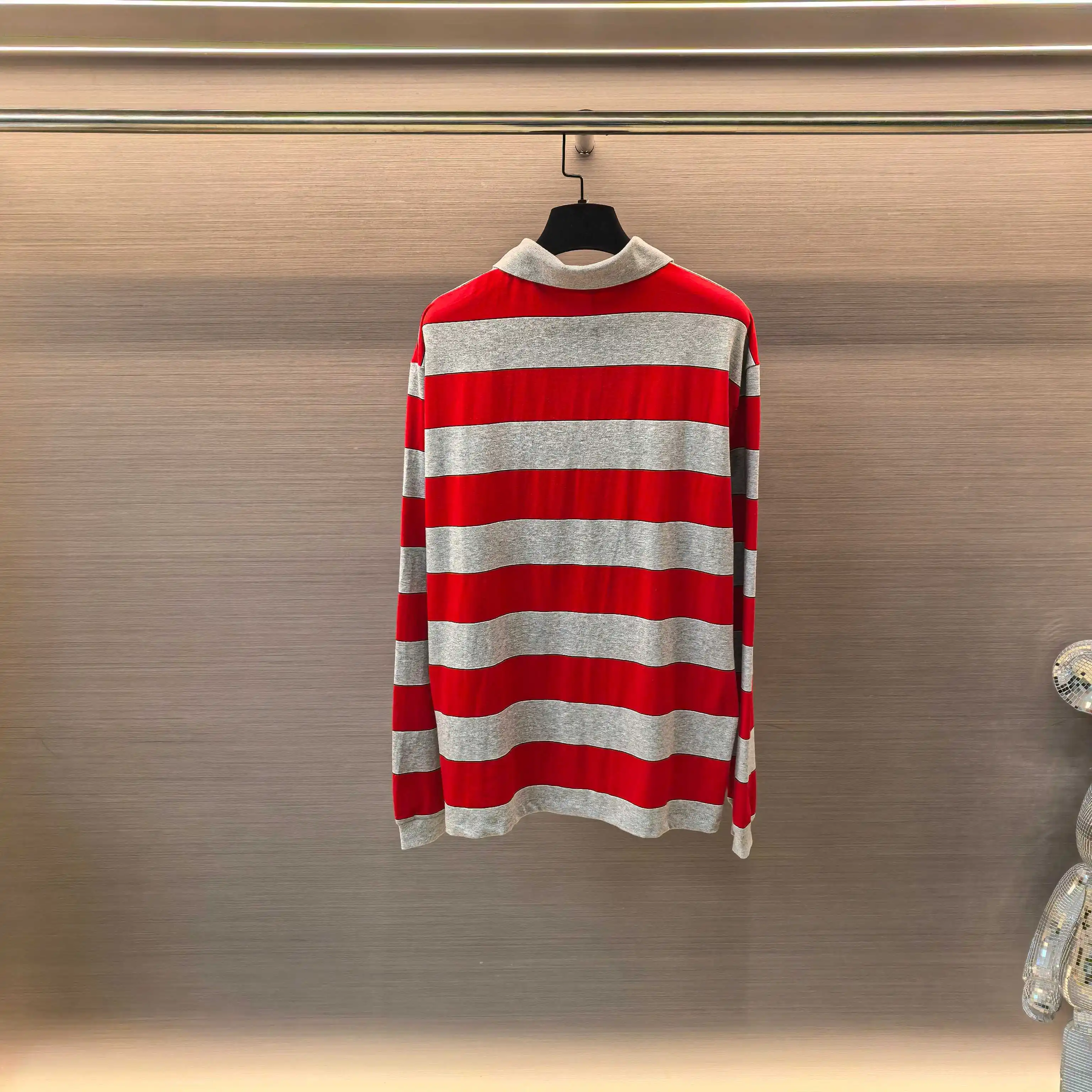 Striped Long-Sleeve Polo Shirt D16523811 — view 2