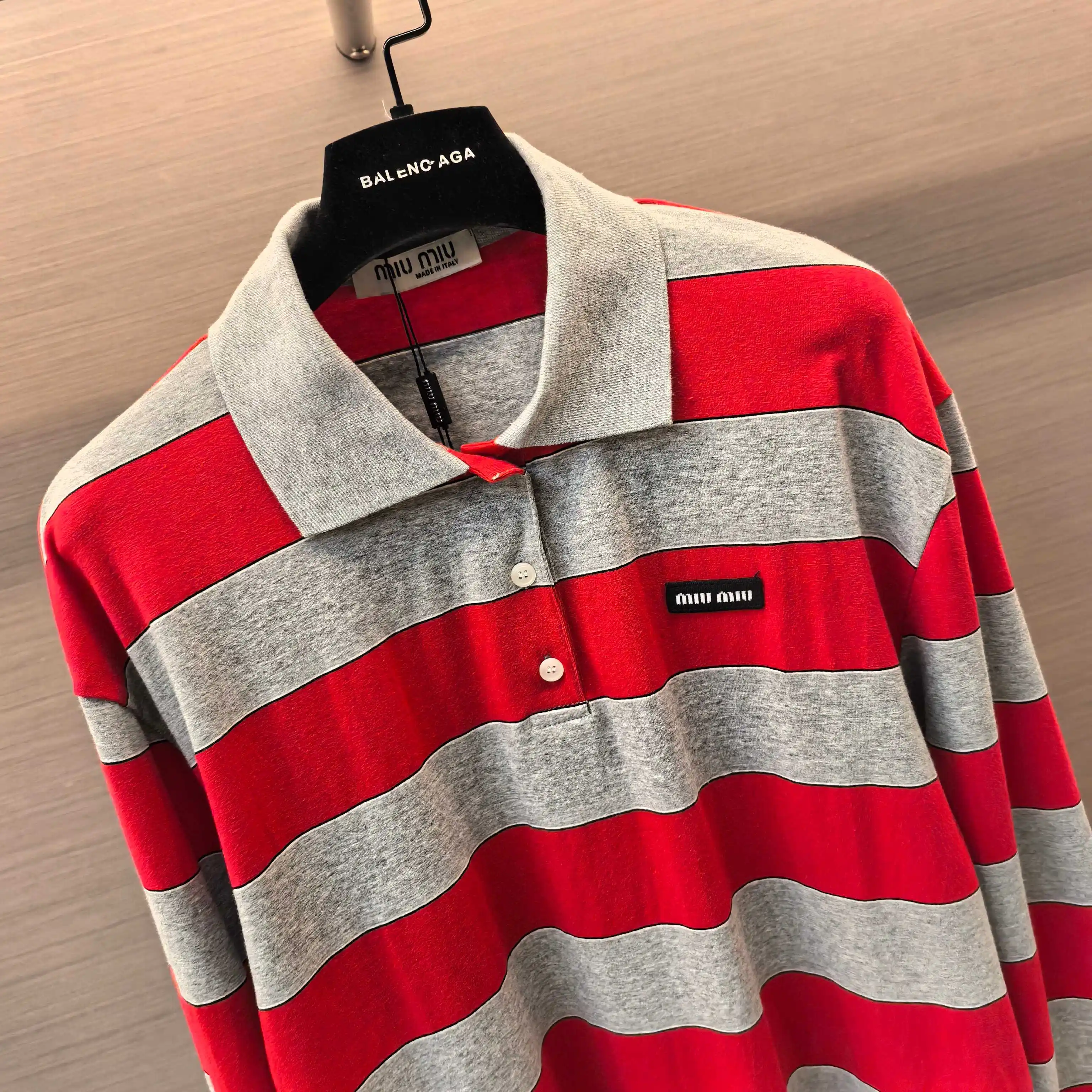 Striped Long-Sleeve Polo Shirt D16523811 — view 3