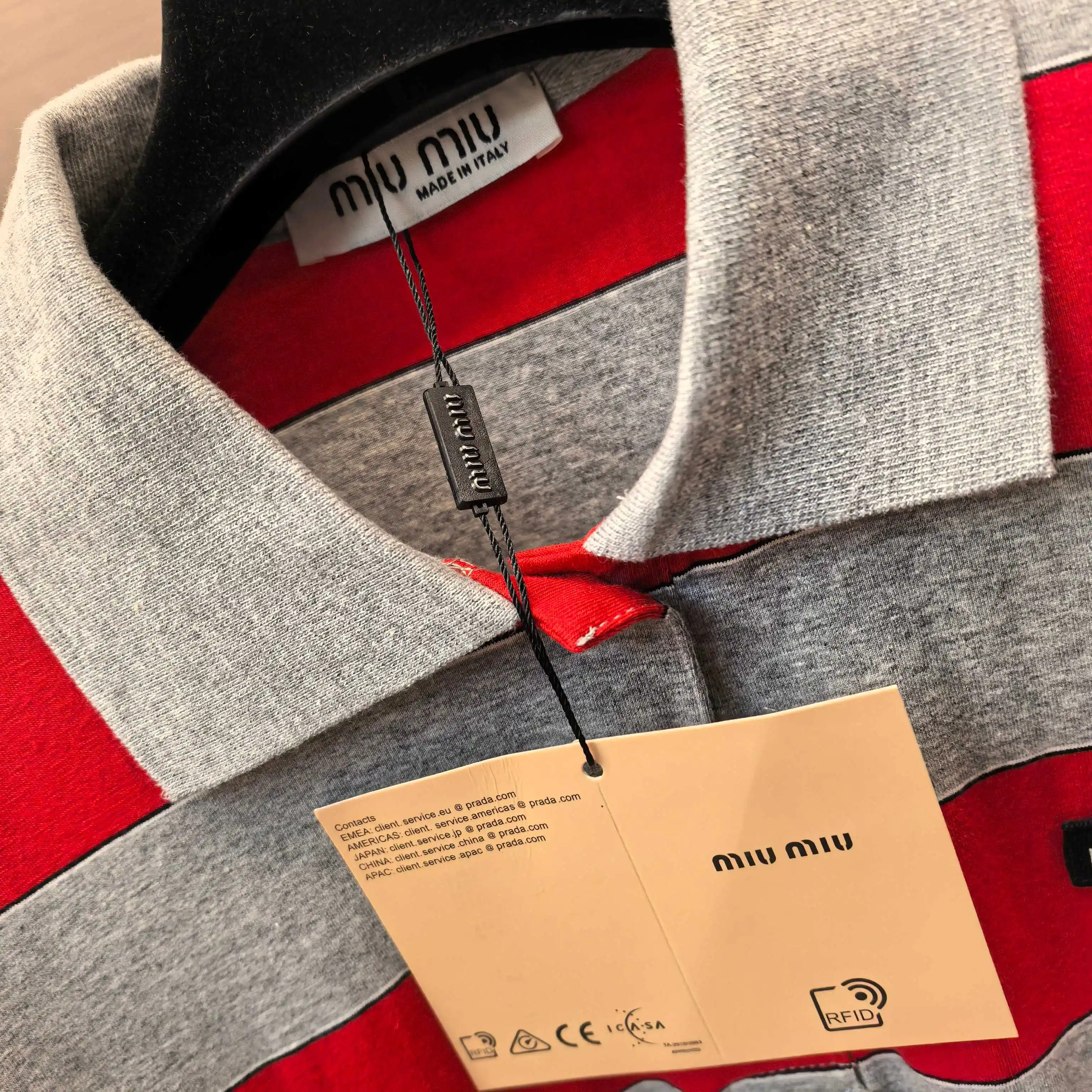 Striped Long-Sleeve Polo Shirt D16523811 — view 5