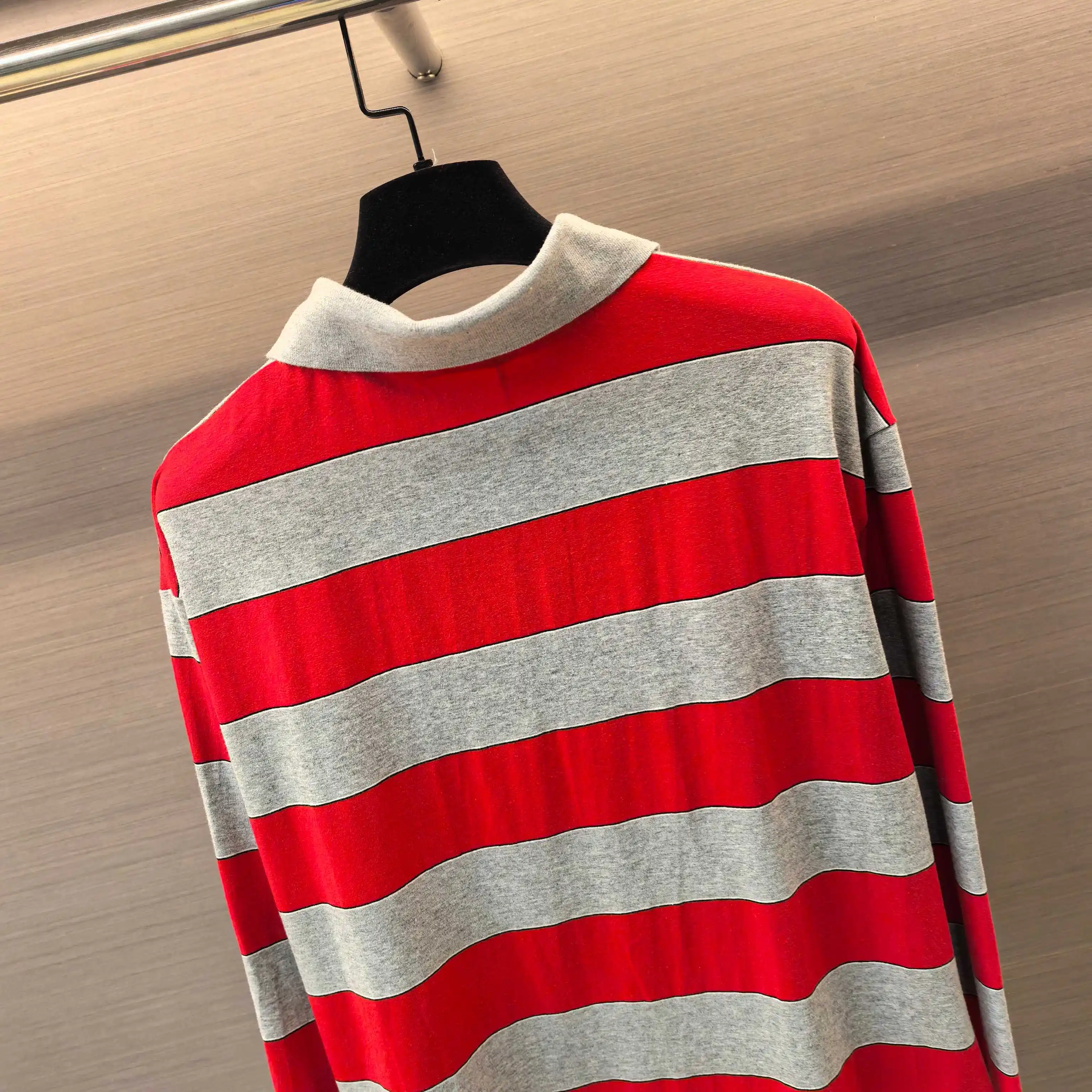 Striped Long-Sleeve Polo Shirt D16523811 — view 8