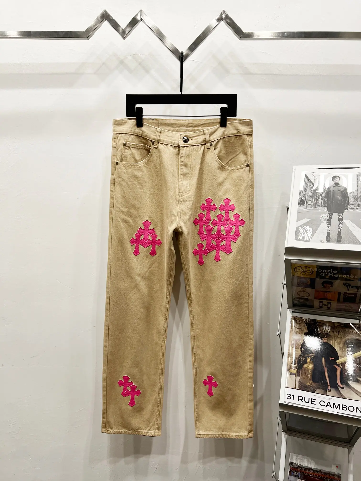 Chrome Hearts Cross Patch Straight-Leg Jeans D17019767