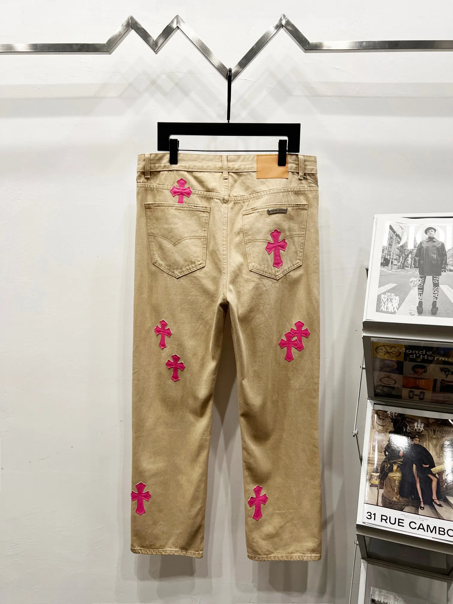 Chrome Hearts Cross Patch Straight-Leg Jeans D17019767 — view 2