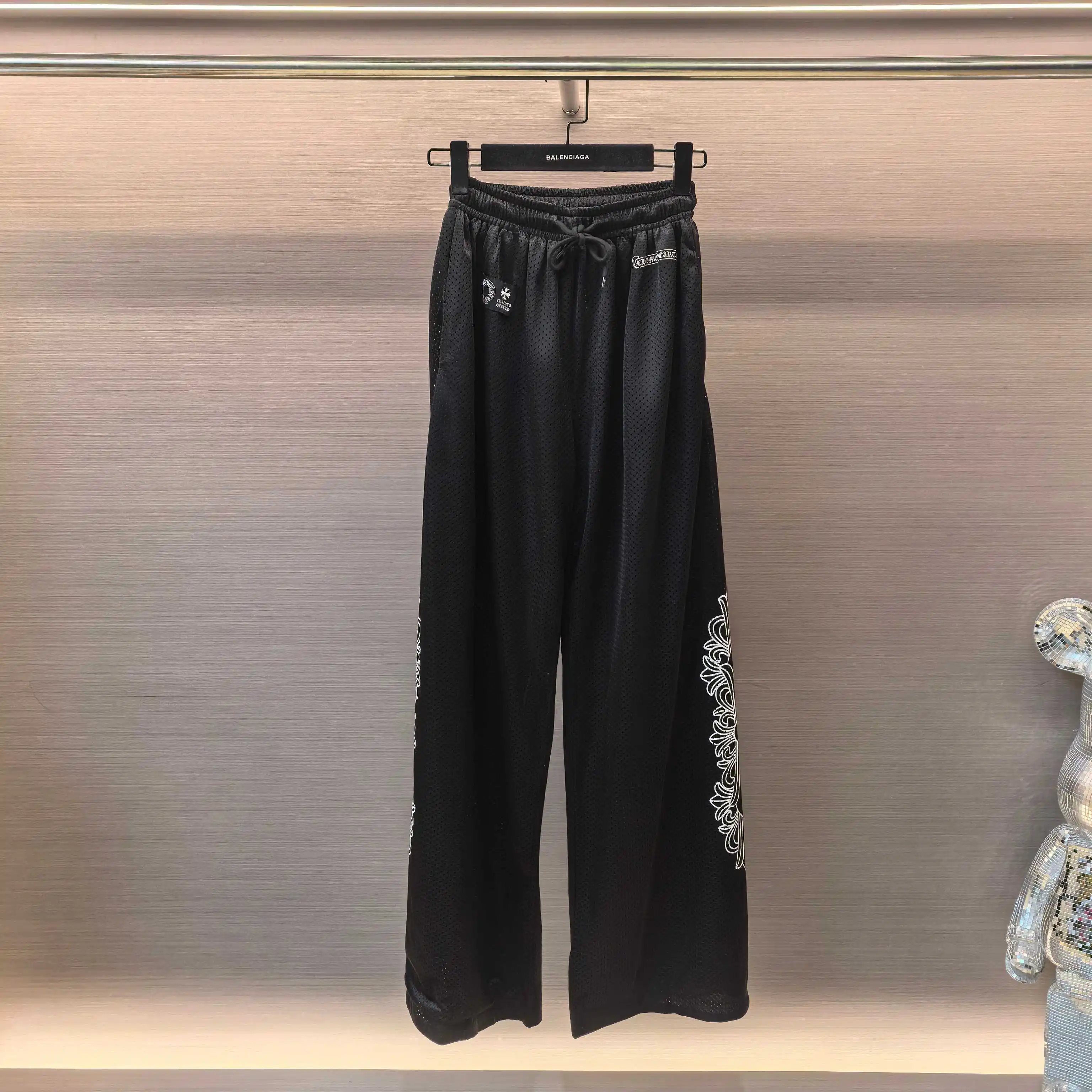 Chrome Hearts Vine Cross Embroidered Mesh Trousers D17023732 — view 2