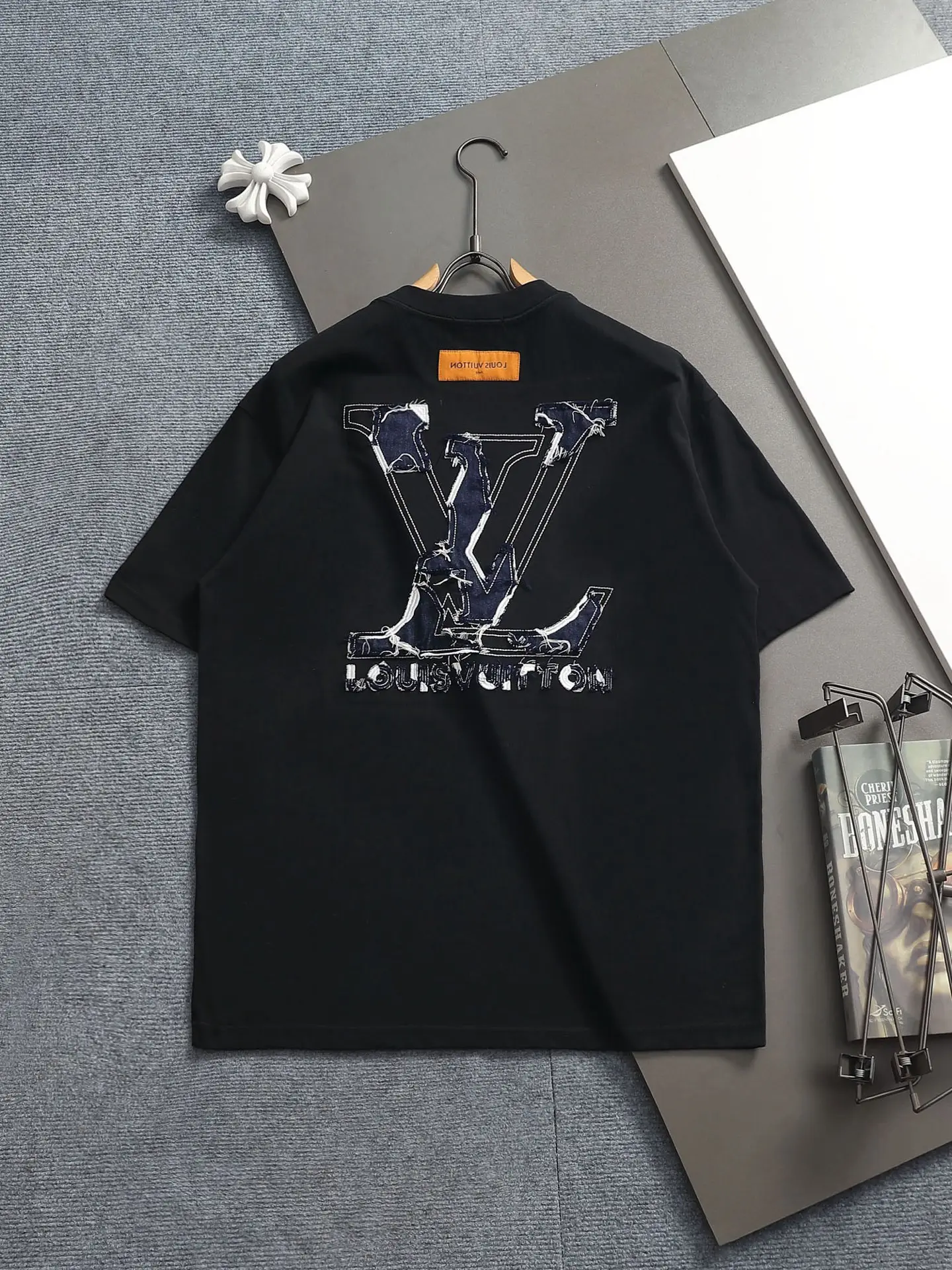 Embroidered Denim Patch Logo T-Shirt D17014617 — view 2
