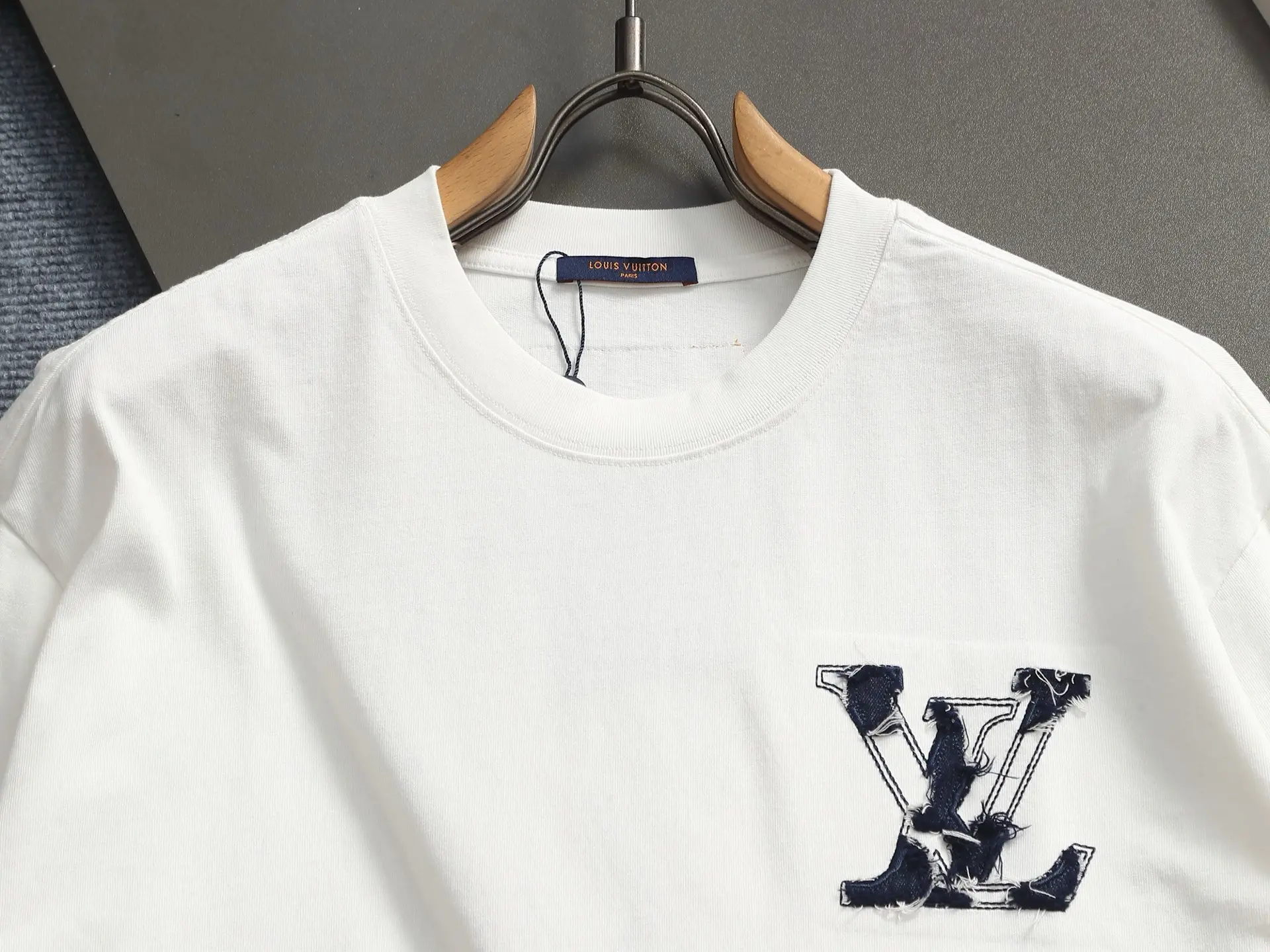 Denim Patchwork Logo Cotton T-Shirt D17014616 — view 3