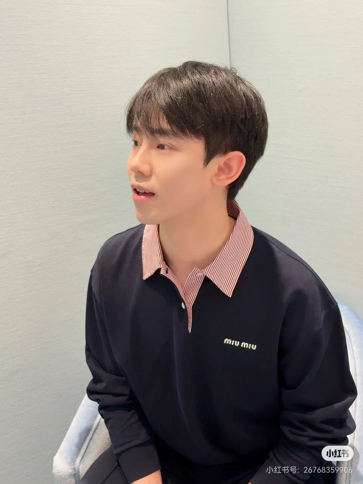 Logo Embroidered Layered-Look Long-Sleeve Polo Shirt D17023625 — view 5