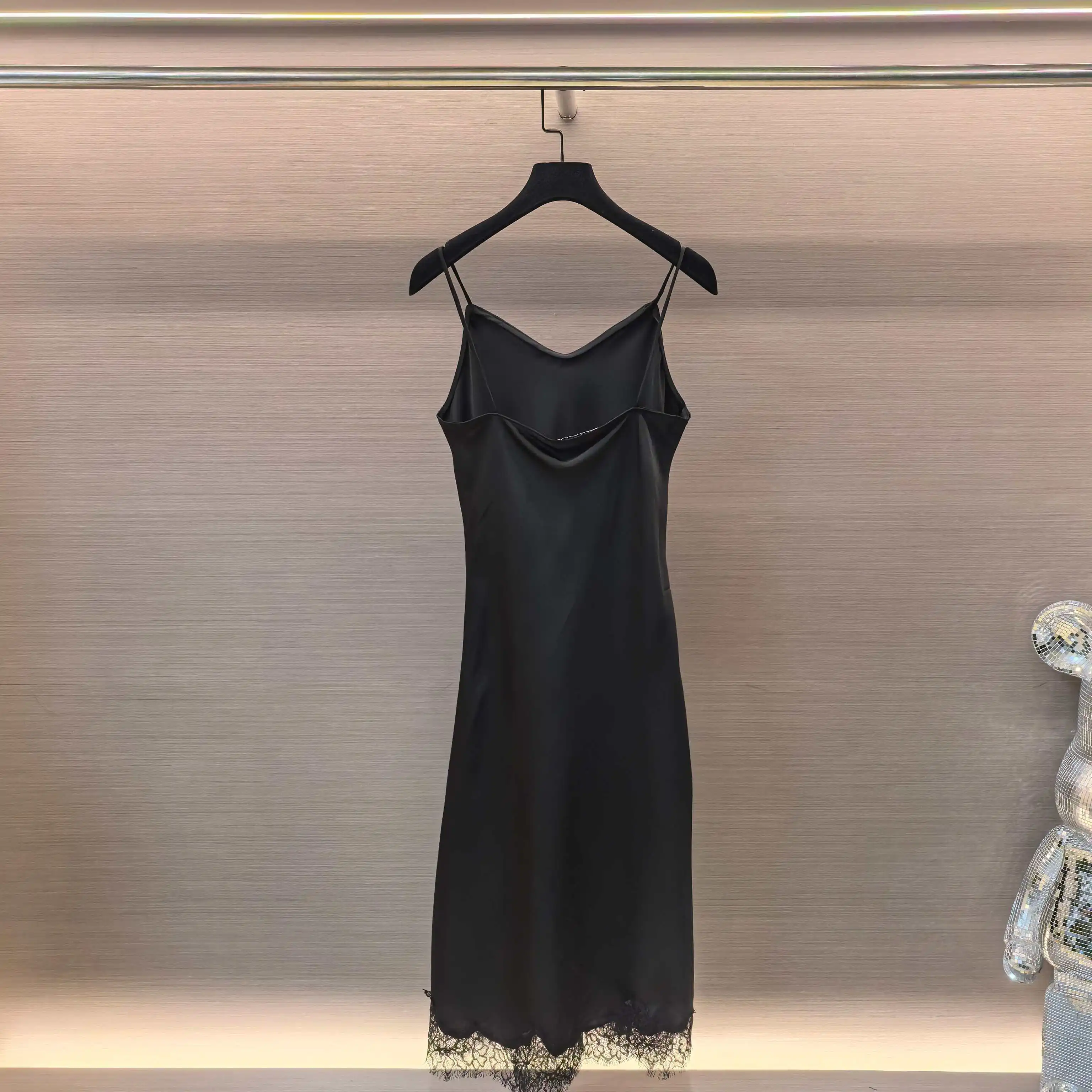 Lace-Trimmed Silk Slip Dress D17023751 — view 2