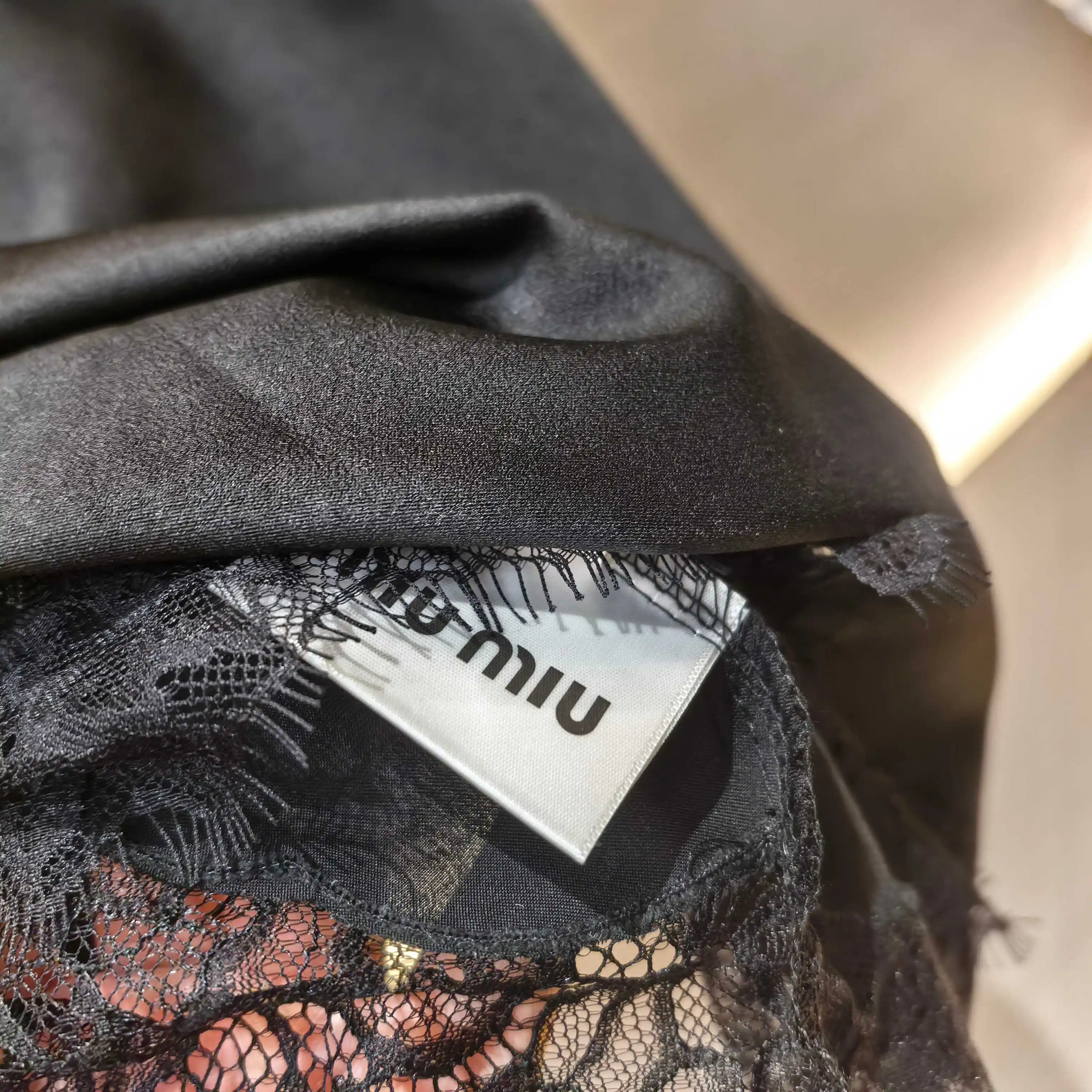 Lace-Trimmed Silk Slip Dress D17023751 — view 6