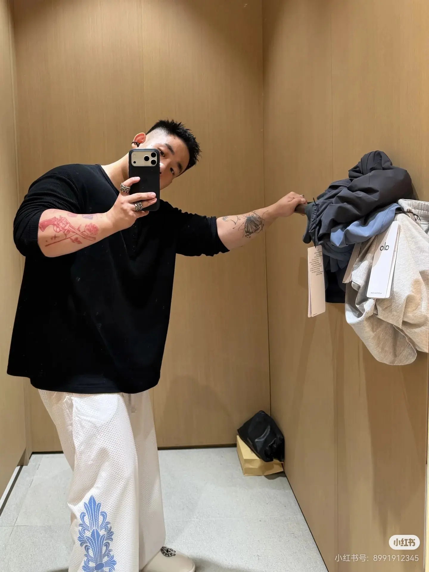 Chrome Hearts Vine Cross Embroidered Mesh Trousers D17023733 — view 8