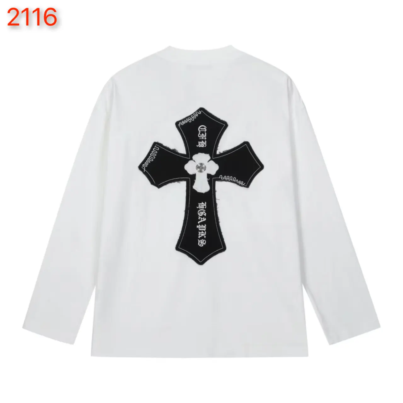 Cross Patch Embroidered Long-Sleeve T-Shirt D17524906