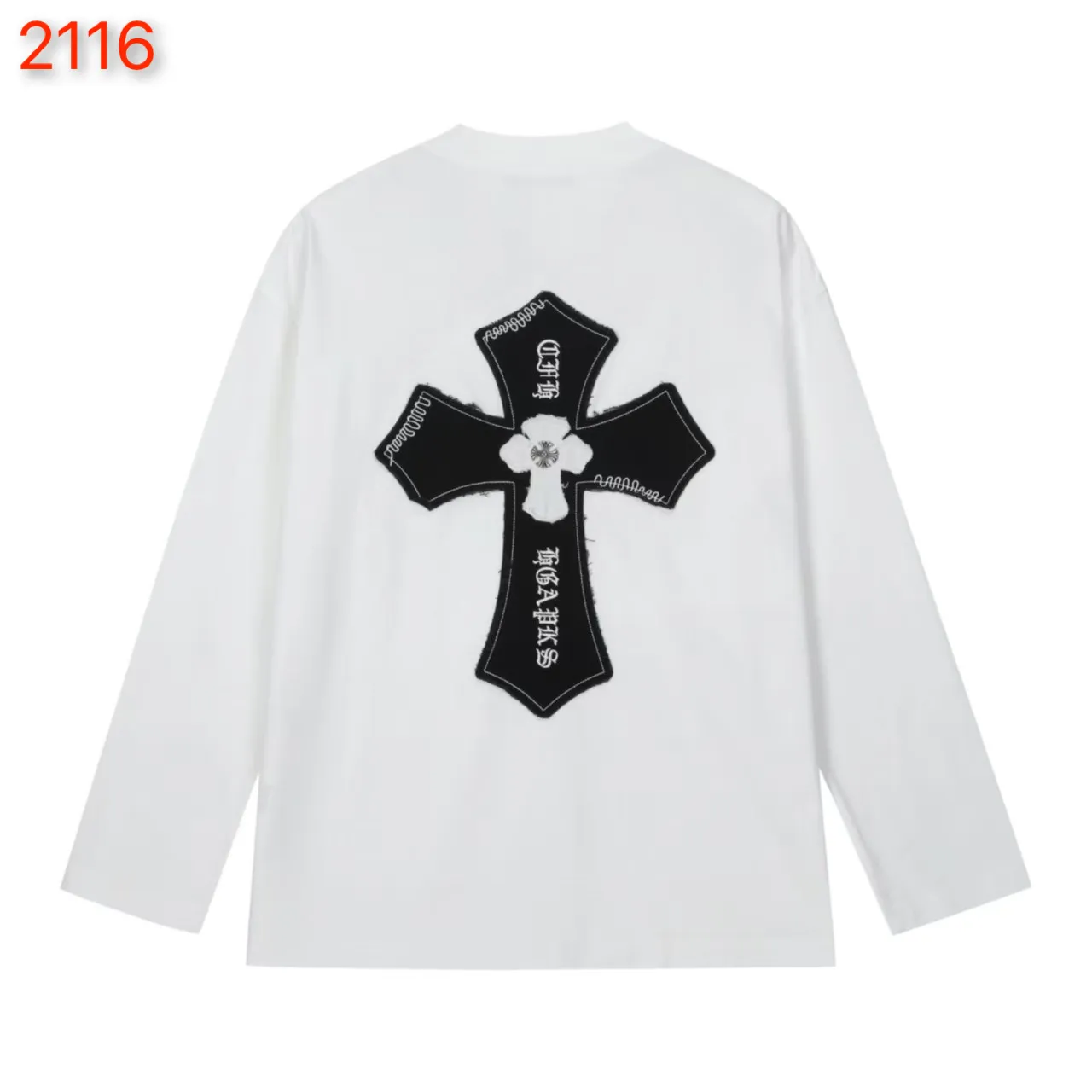 Cross Patch Embroidered Long-Sleeve T-Shirt D17524906