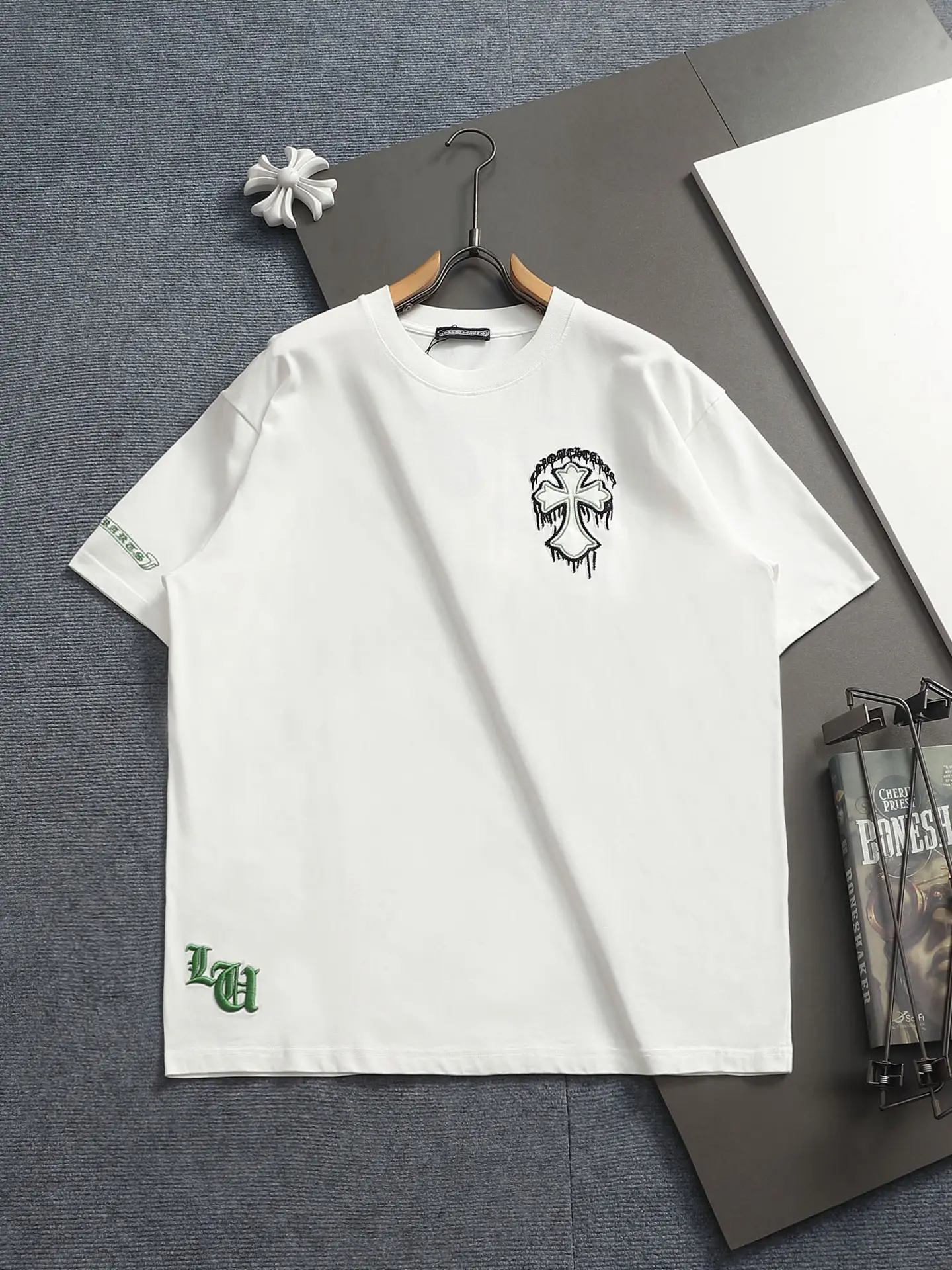 Embroidered Cross Logo Oversized T-Shirt D17514620