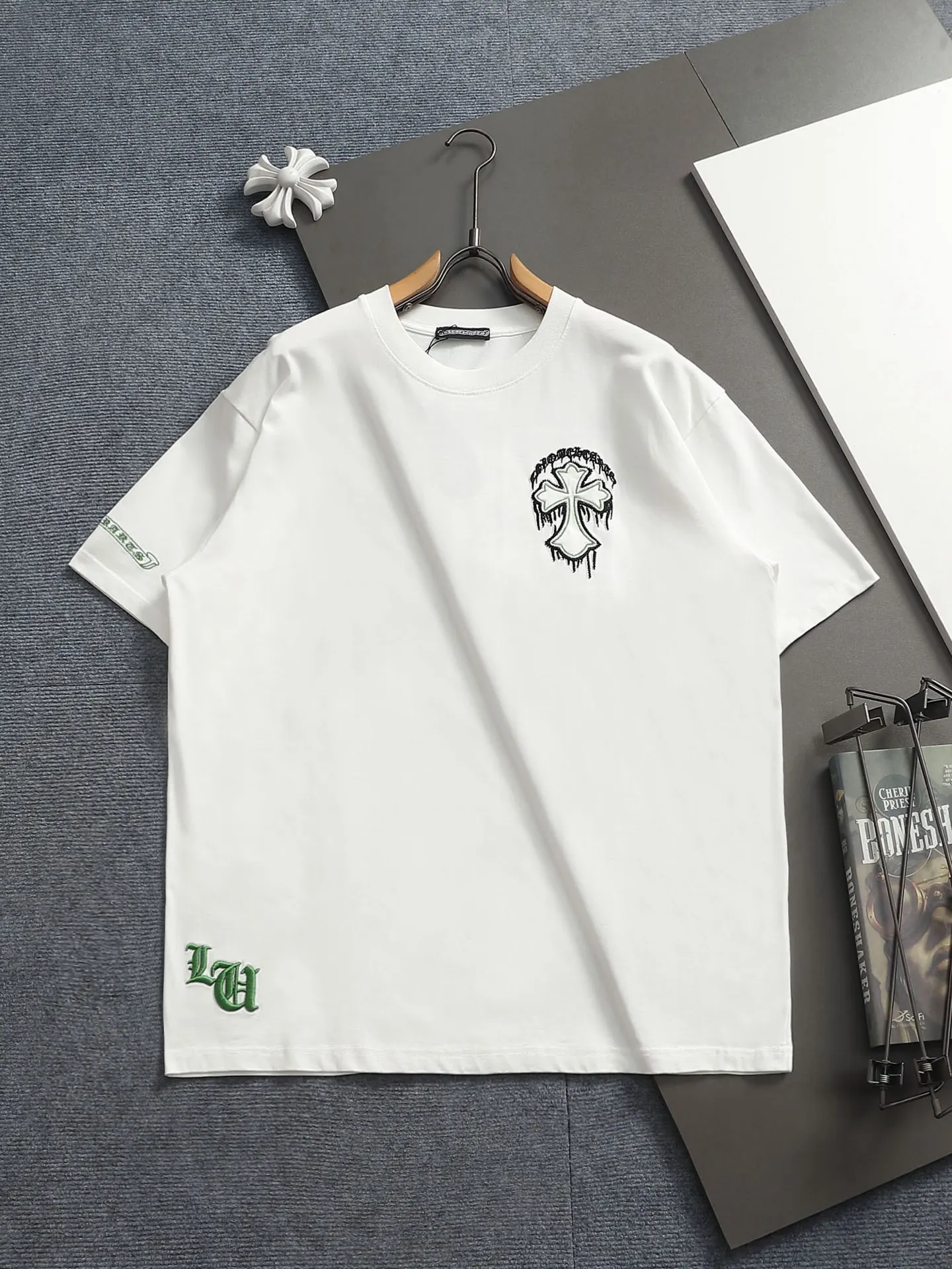 Embroidered Cross Logo Oversized T-Shirt D17514620