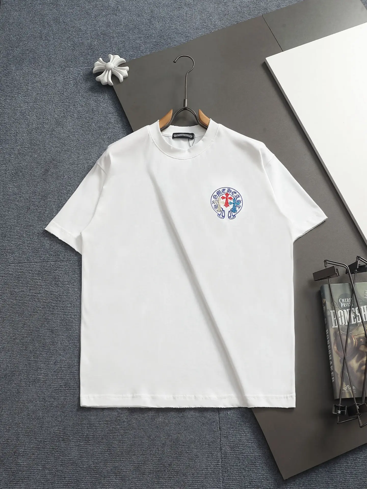 Embroidered Horseshoe Logo Cotton T-Shirt D17514614