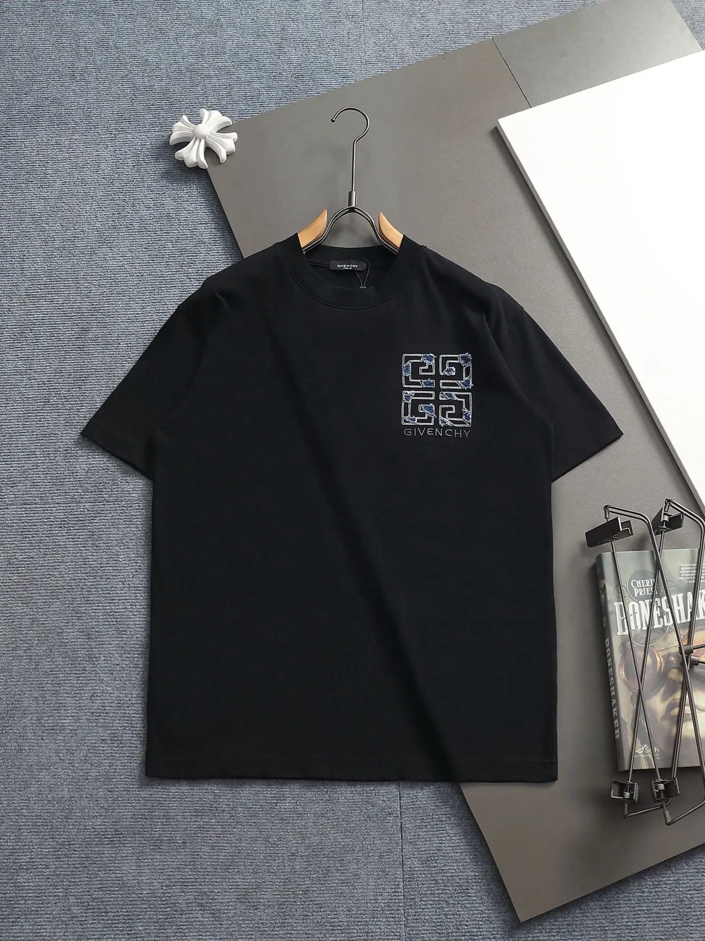 4G Logo Denim Patch Embroidered T-Shirt D17514607
