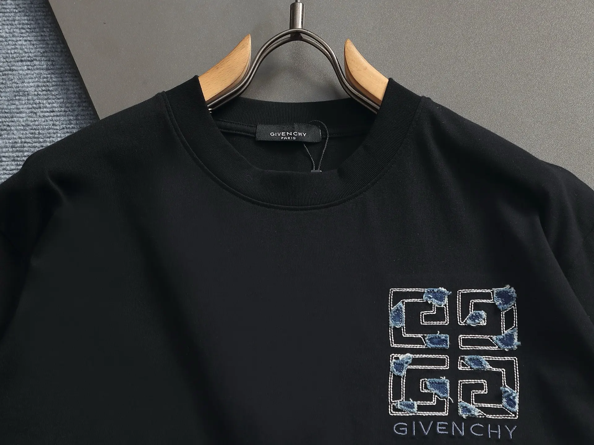4G Logo Denim Patch Embroidered T-Shirt D17514607 — view 3