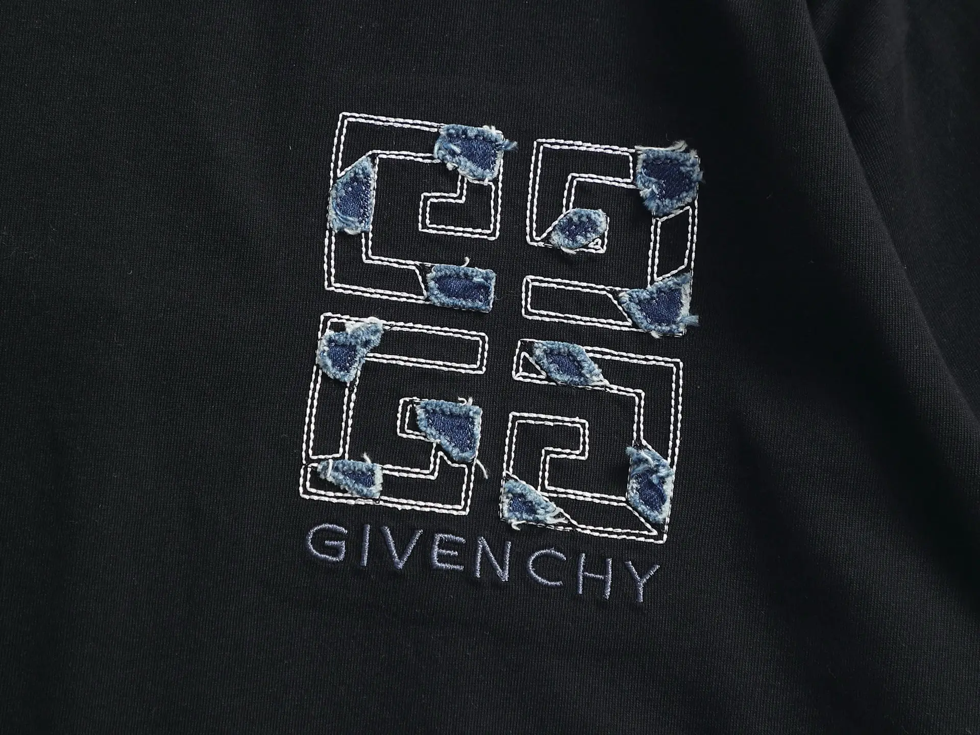 4G Logo Denim Patch Embroidered T-Shirt D17514607 — view 5