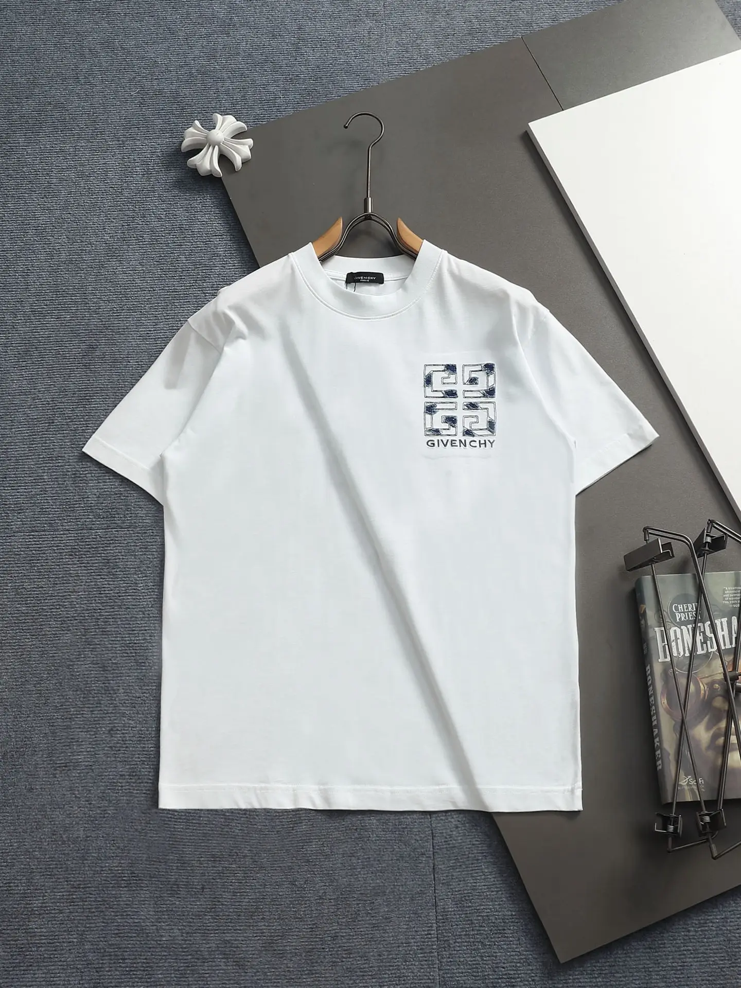 4G Logo Denim Patch Embroidered T-Shirt D17514606