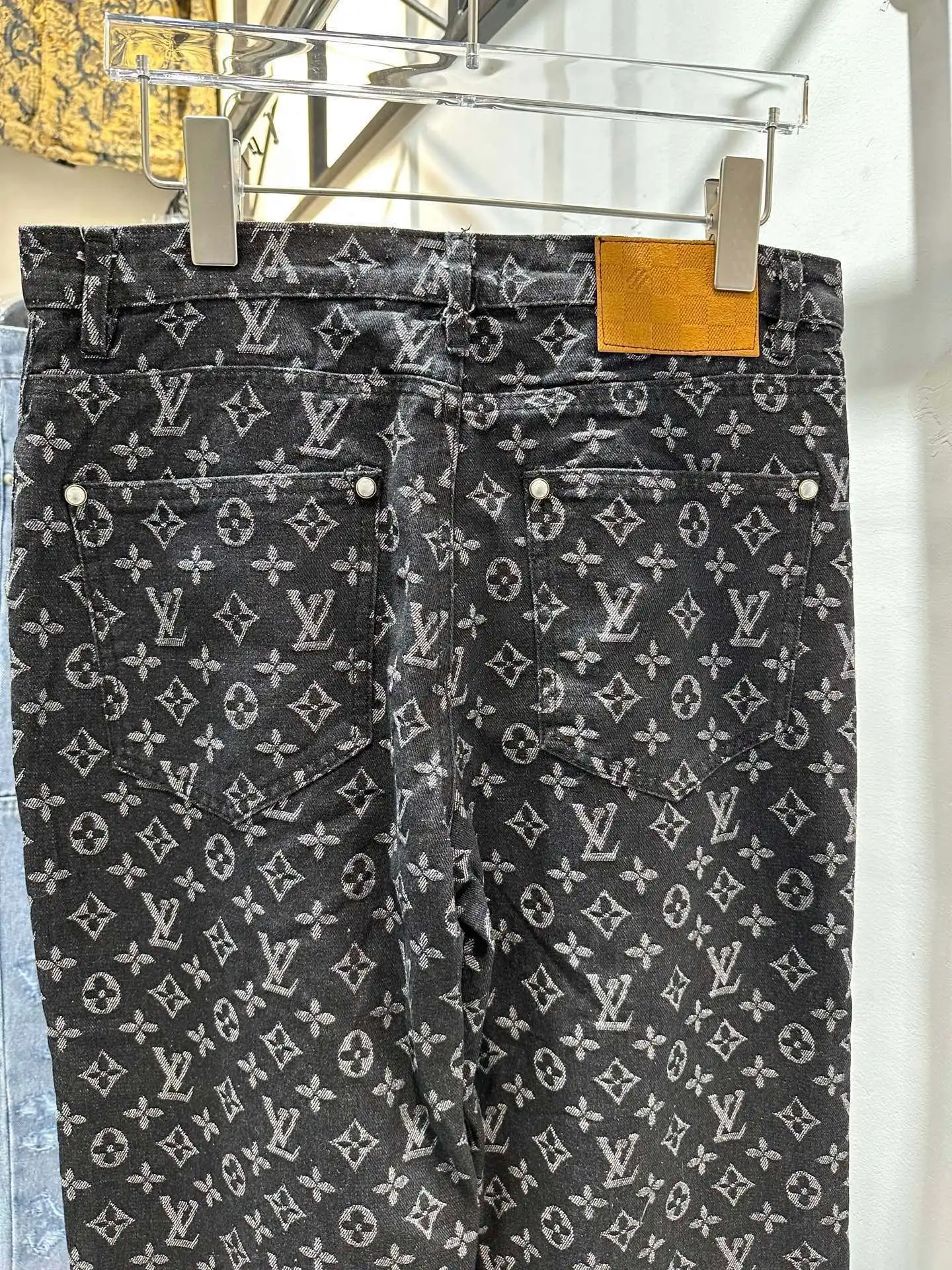 Monogram Jacquard Straight-Leg Jeans D18013849 — view 7