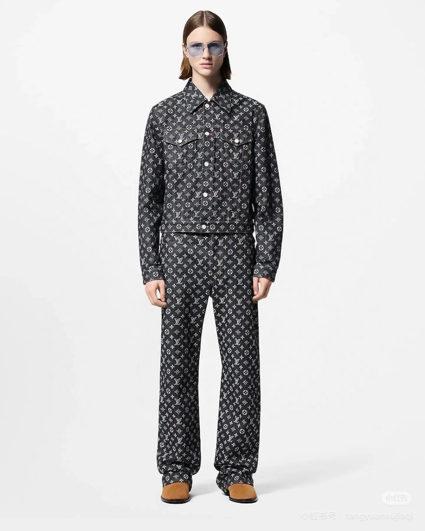 Monogram Jacquard Straight-Leg Jeans D18013848 — view 11