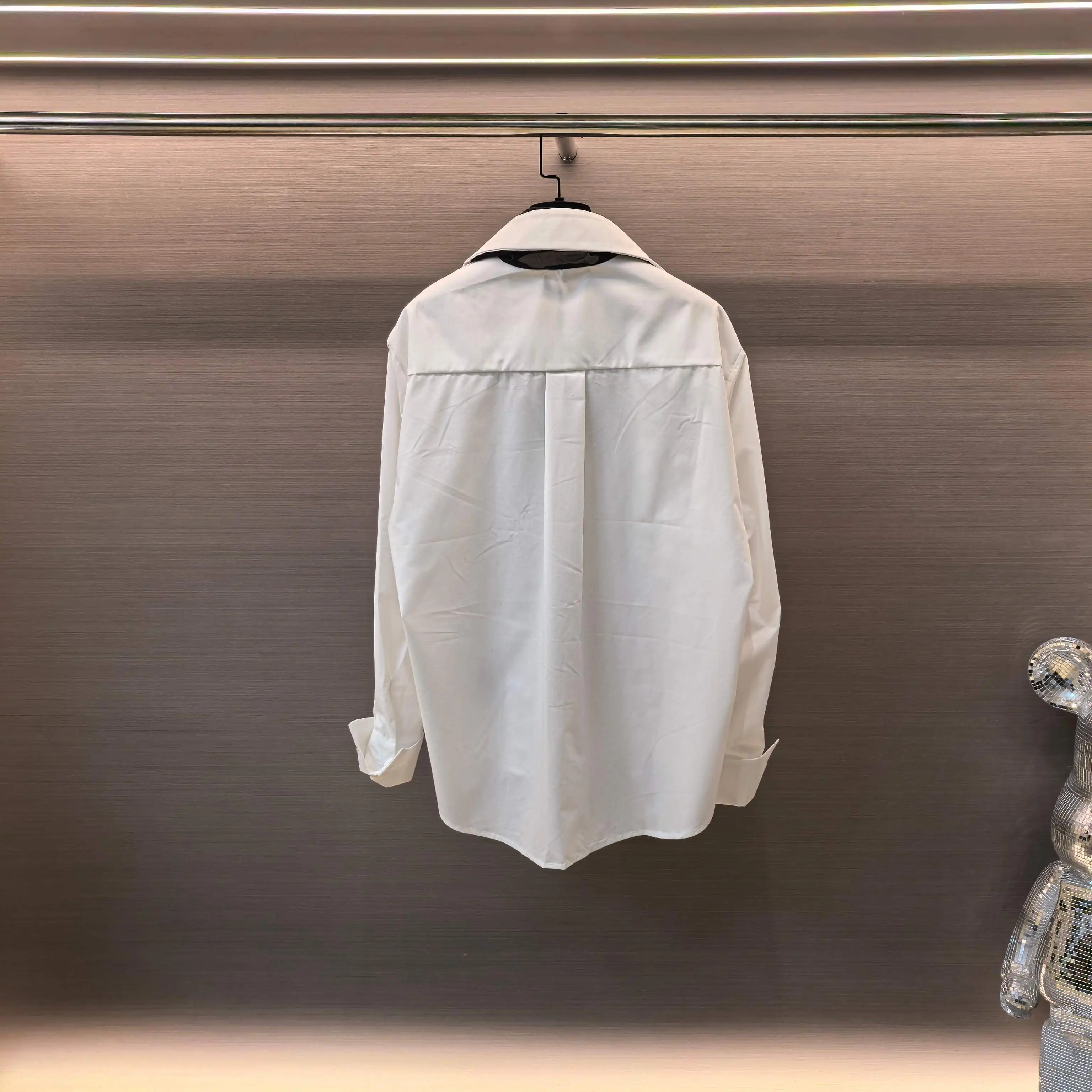 Tie-Neck Cotton-Blend Poplin Shirt D18523711 — view 2