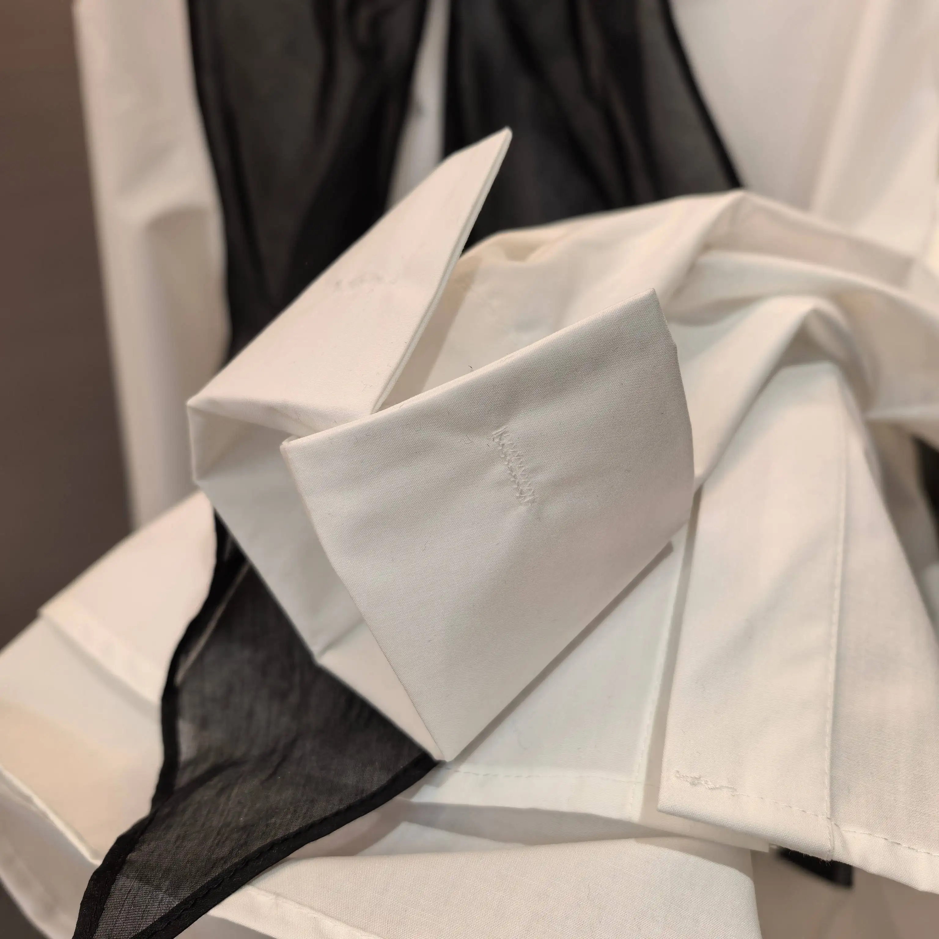 Tie-Neck Cotton-Blend Poplin Shirt D18523711 — view 6