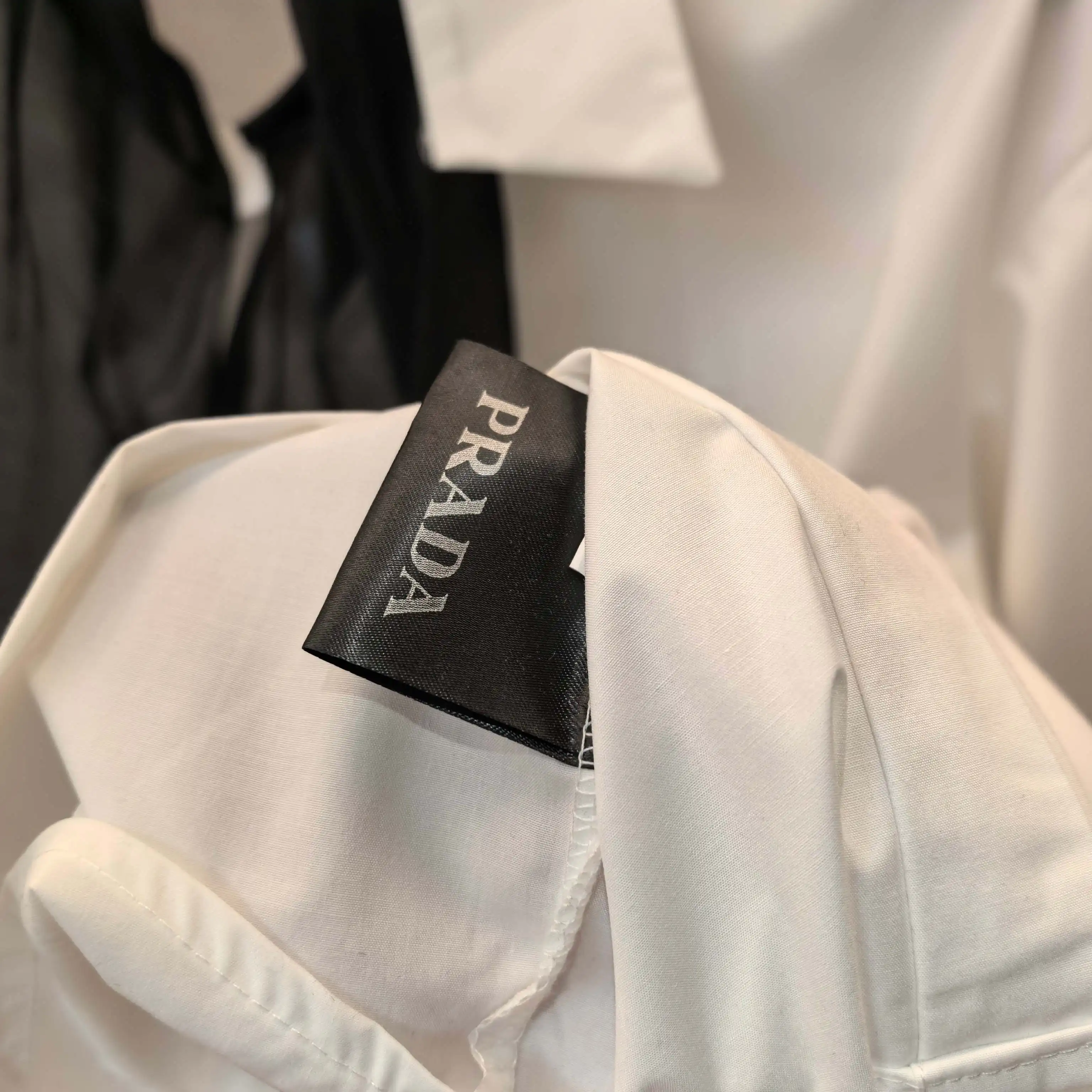 Tie-Neck Cotton-Blend Poplin Shirt D18523711 — view 7