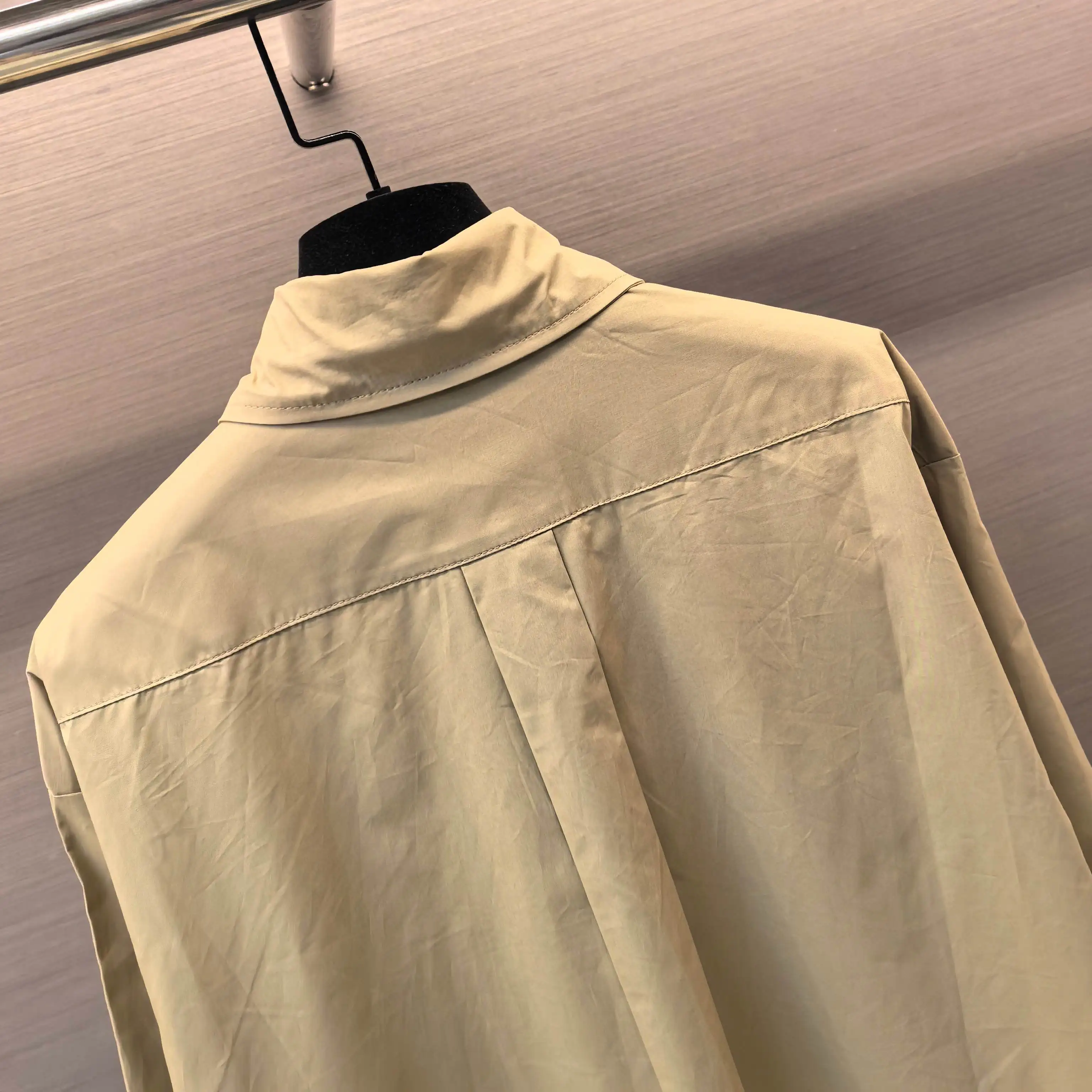 Logo-Embroidered Oversized Cotton Shirt D18523748 — view 4