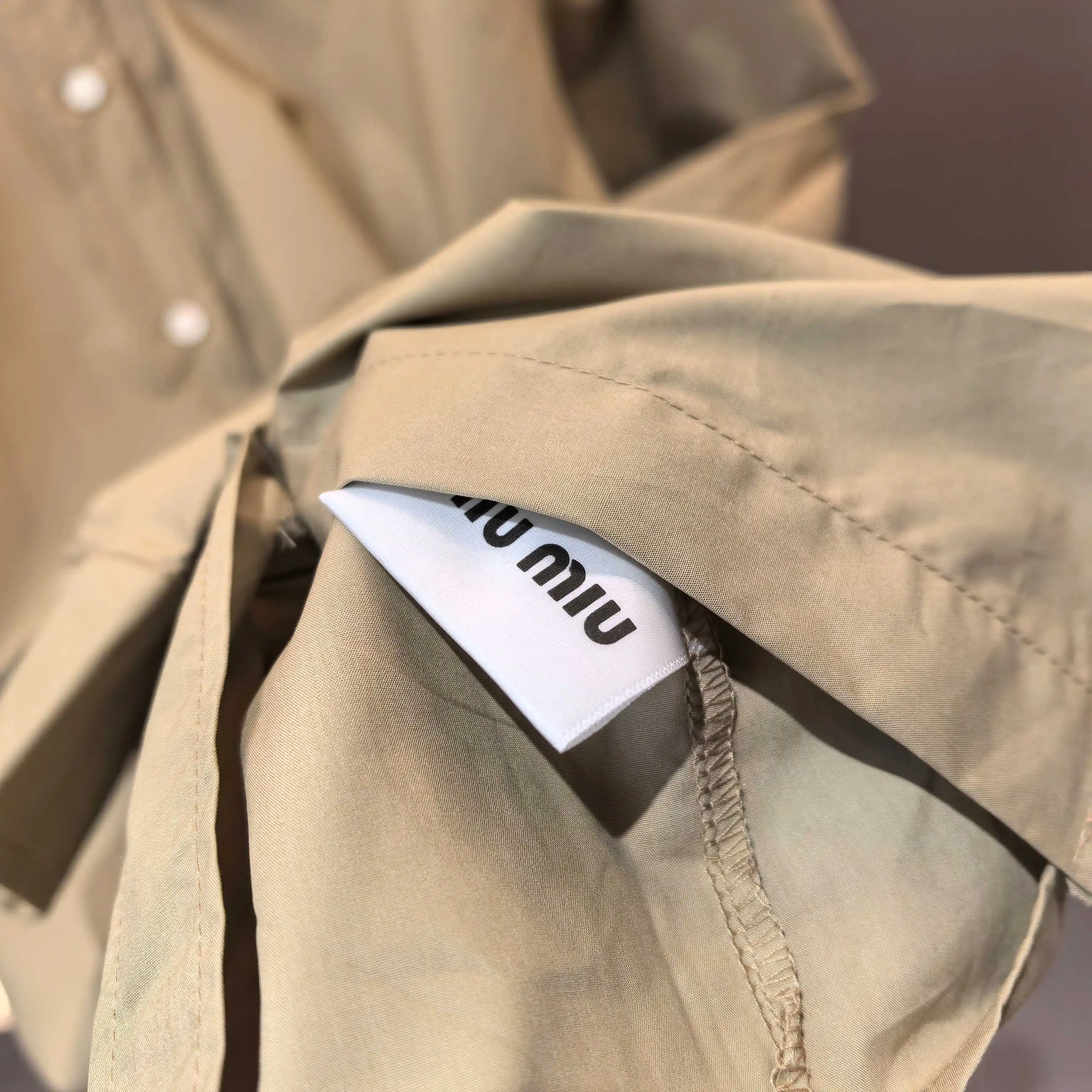 Logo-Embroidered Oversized Cotton Shirt D18523748 — view 6