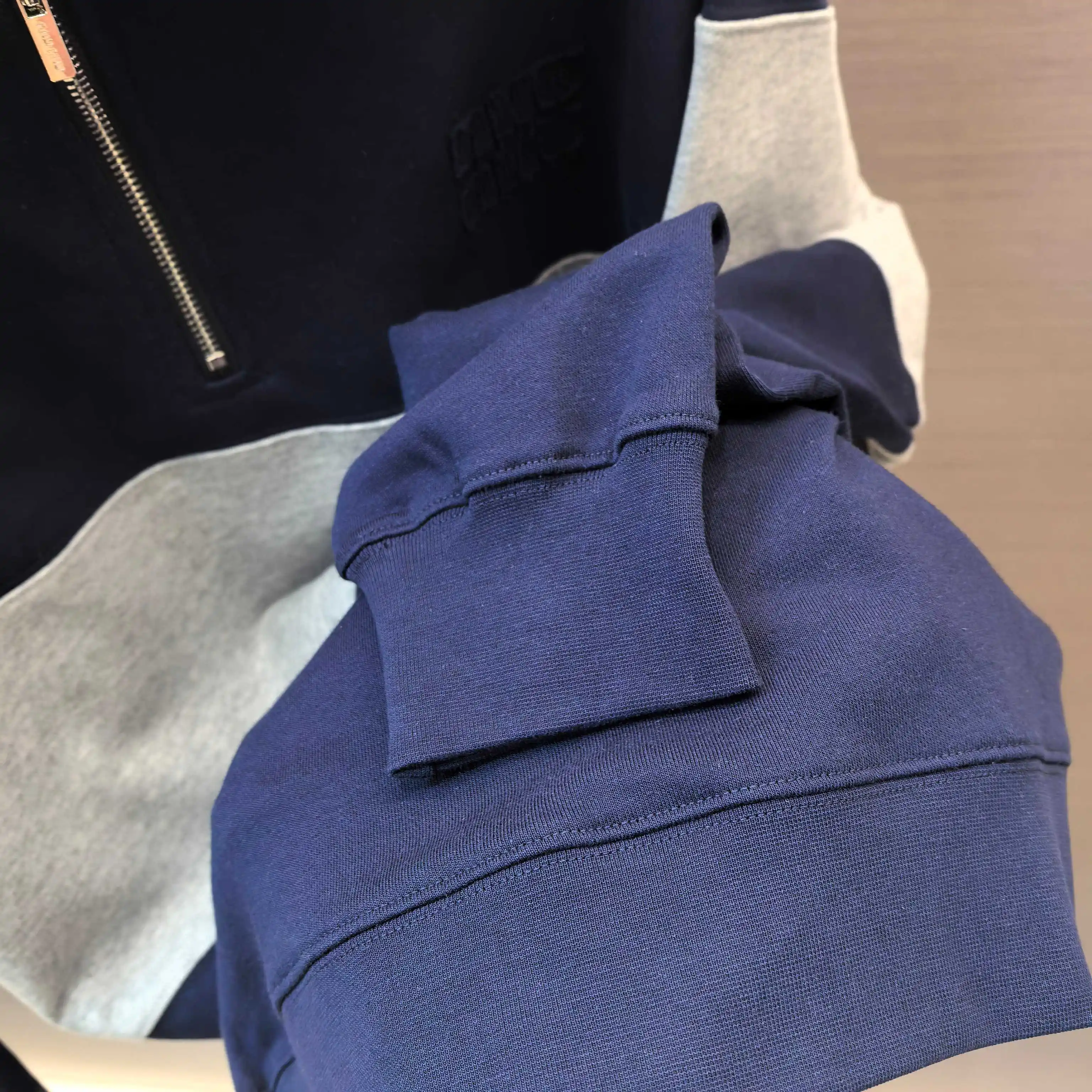 Logo-Embroidered Color-Block Quarter-Zip Sweatshirt D19023677 — view 5