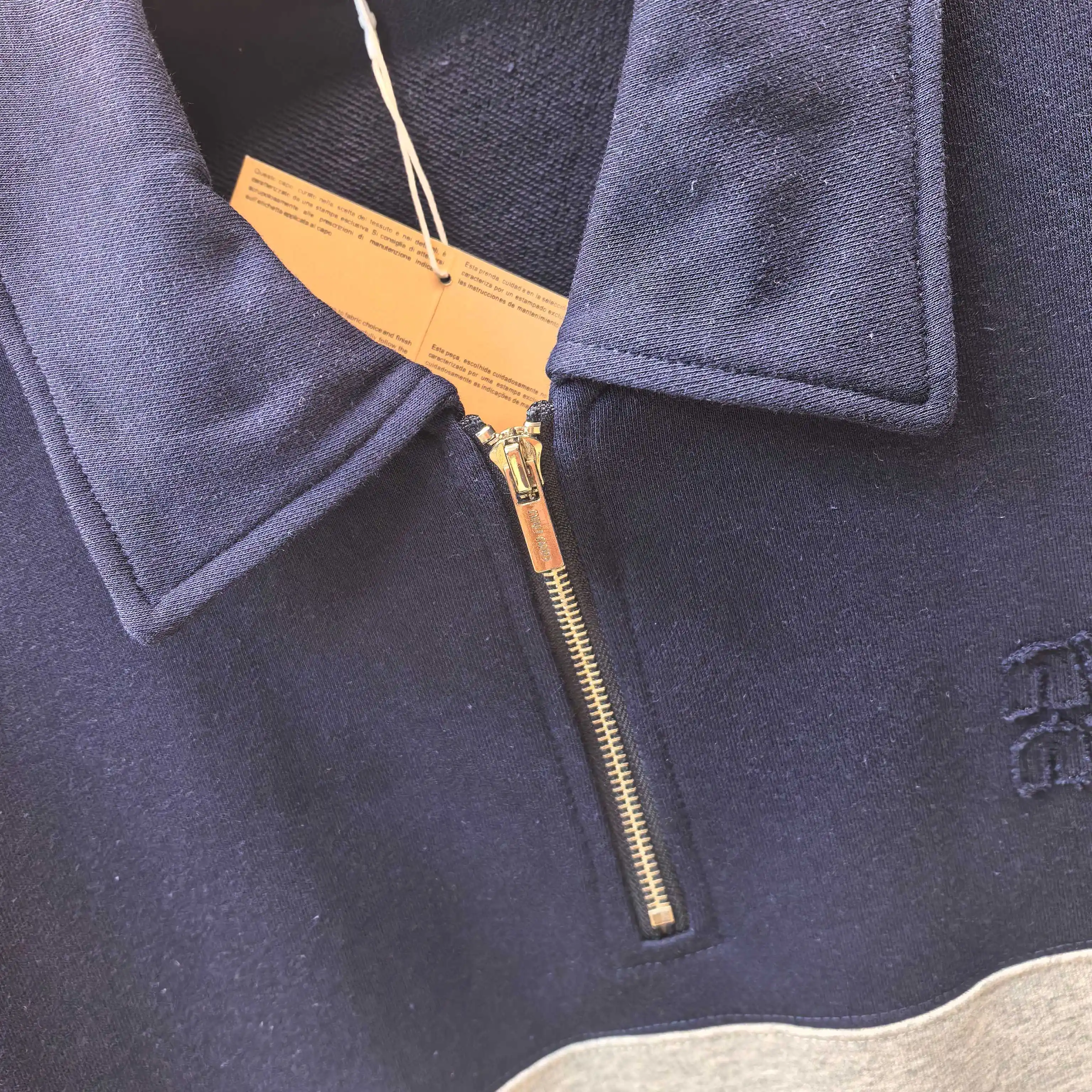 Logo-Embroidered Color-Block Quarter-Zip Sweatshirt D19023677 — view 7