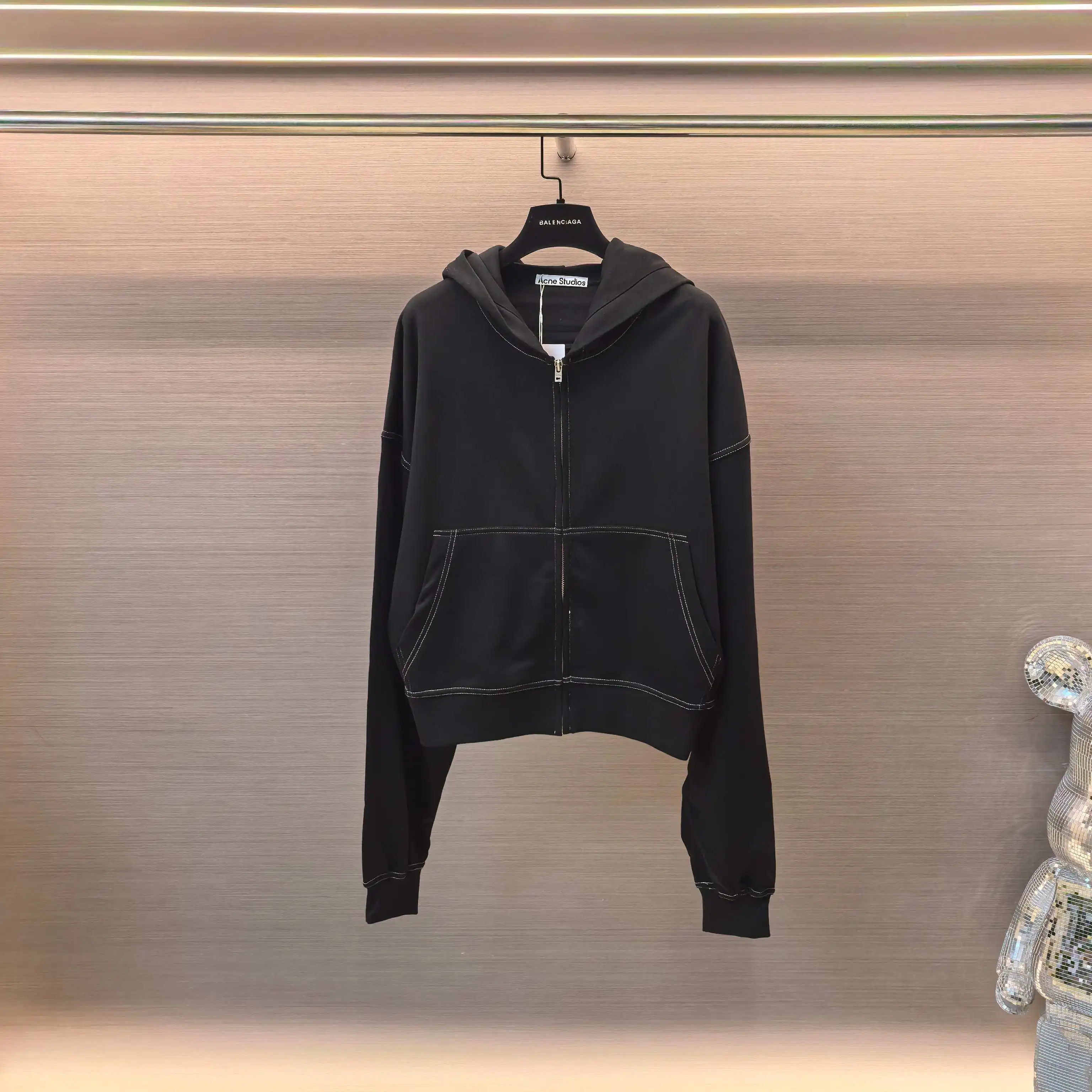 Acne Studios Logo Embroidered Zip-Up Hoodie D20523669 — view 2
