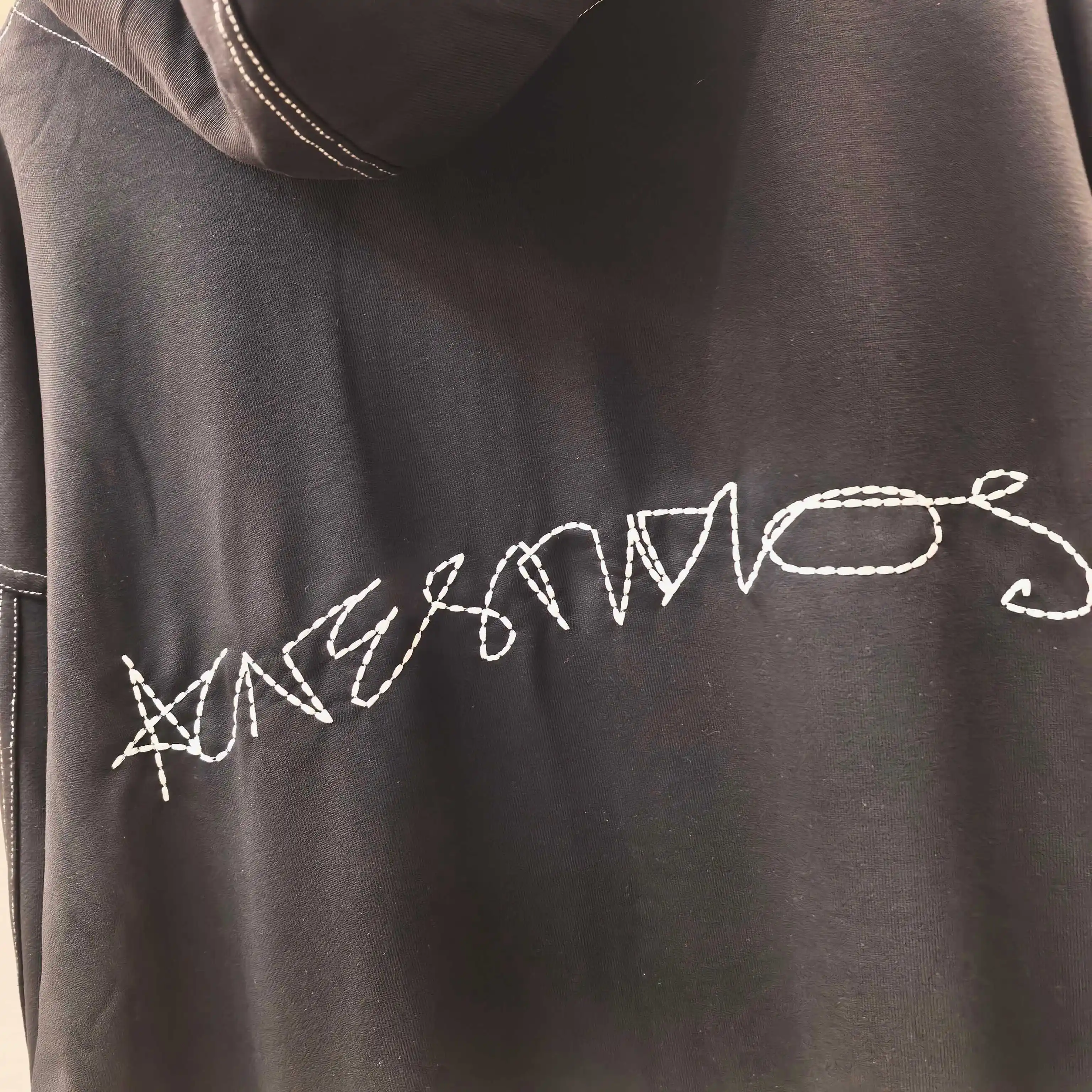 Acne Studios Logo Embroidered Zip-Up Hoodie D20523669 — view 6