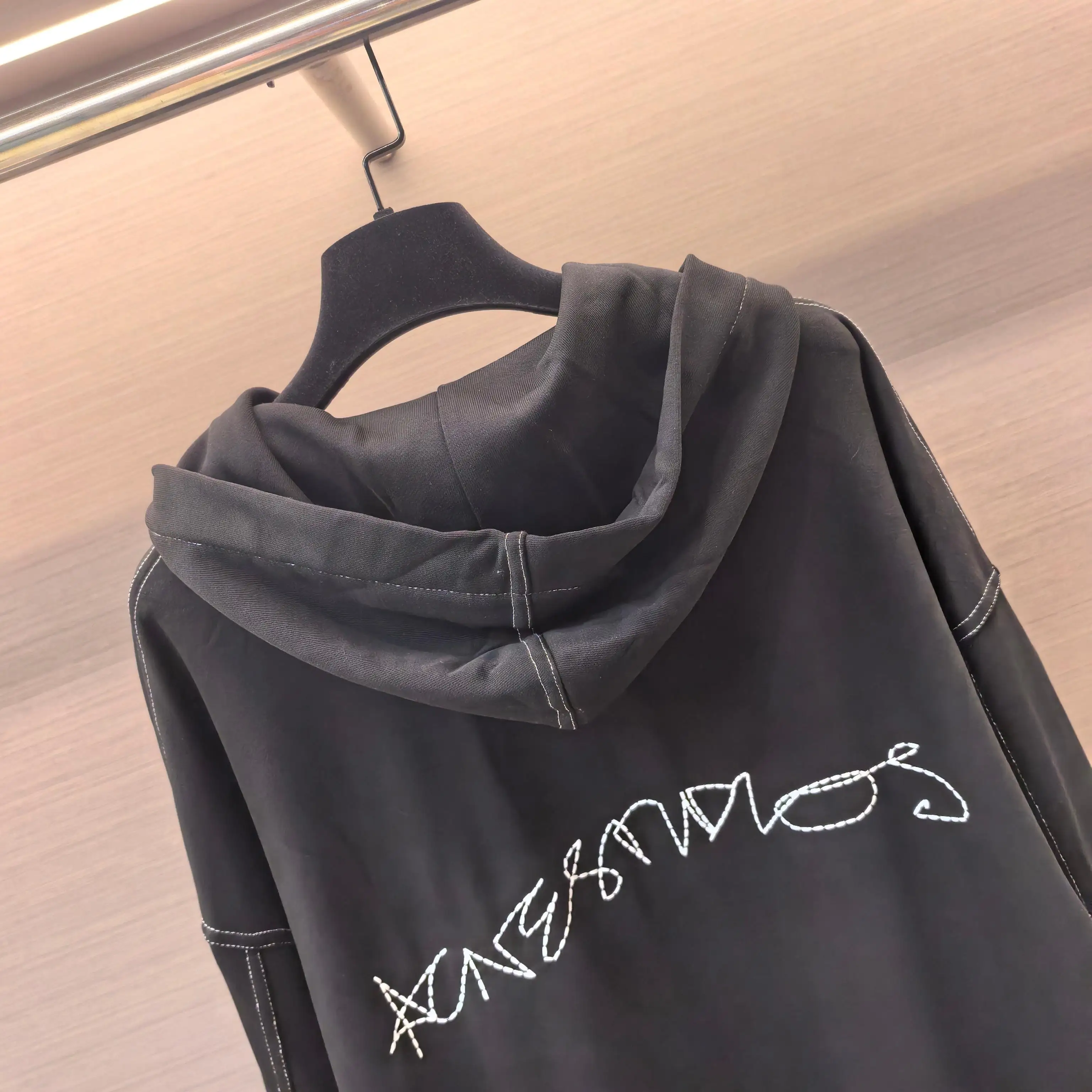 Acne Studios Logo Embroidered Zip-Up Hoodie D20523669 — view 7