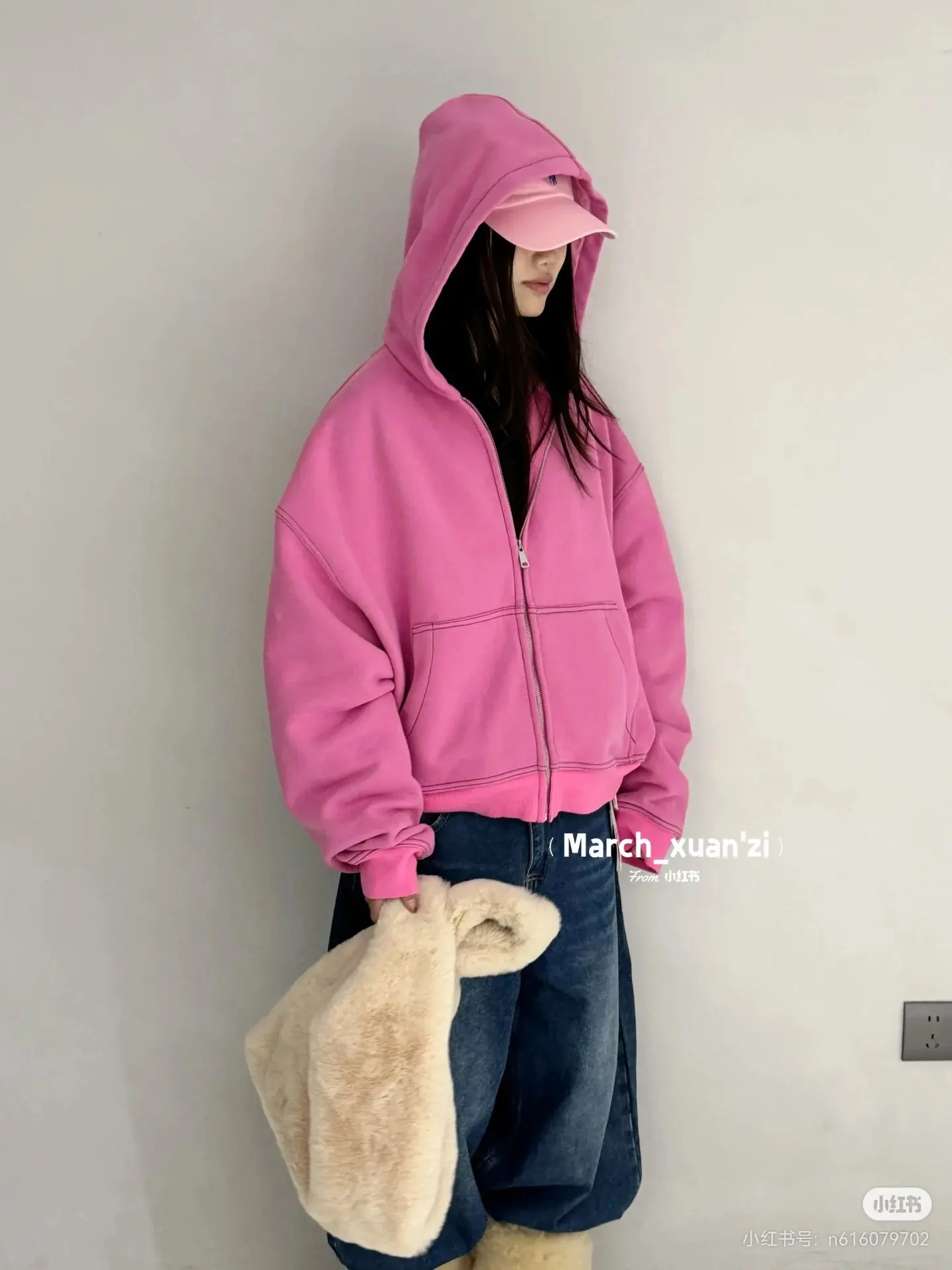 Acne Studios Logo Embroidered Zip-Up Hoodie D20523671 — view 5