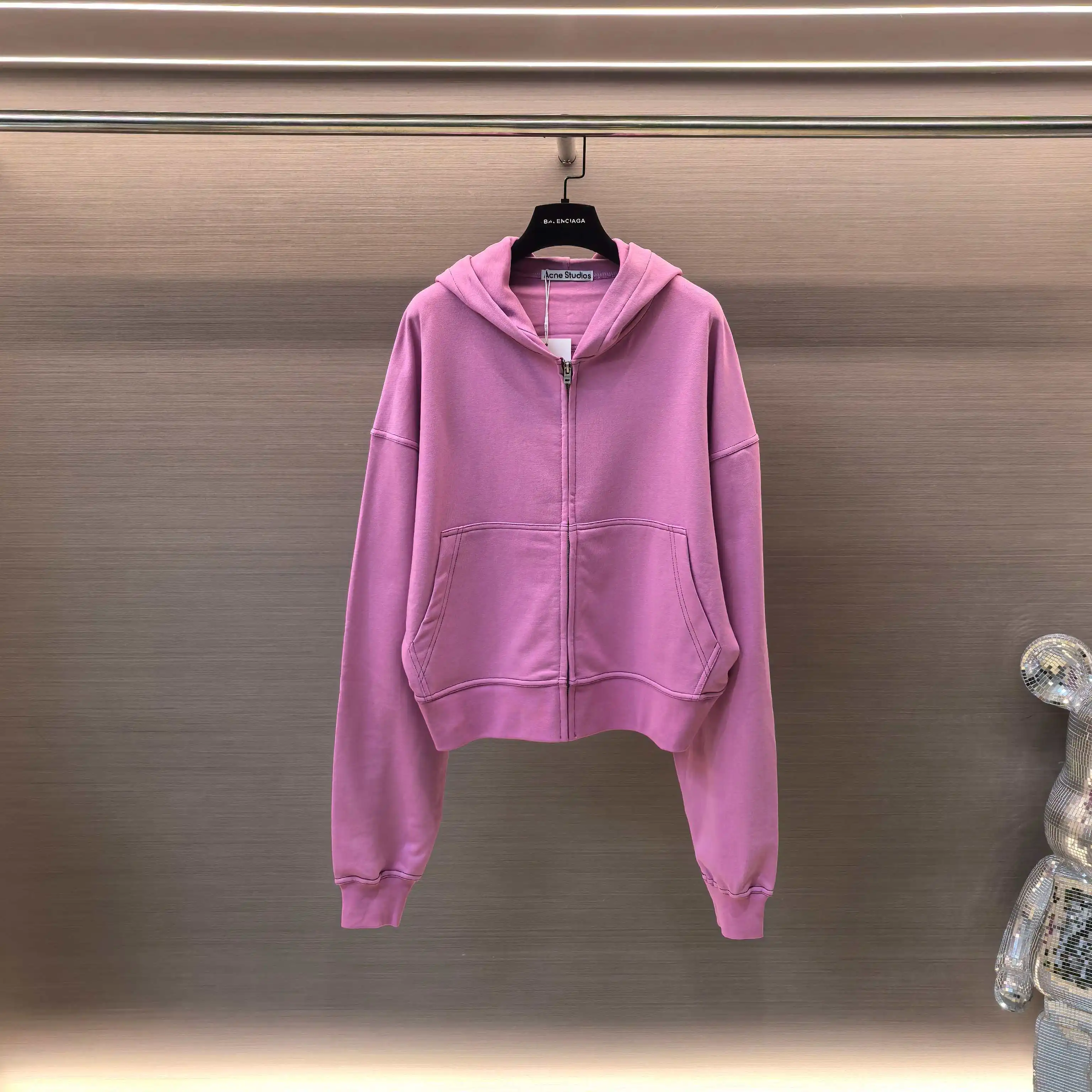 Logo Embroidered Zip-Up Hoodie D20523672 — view 2