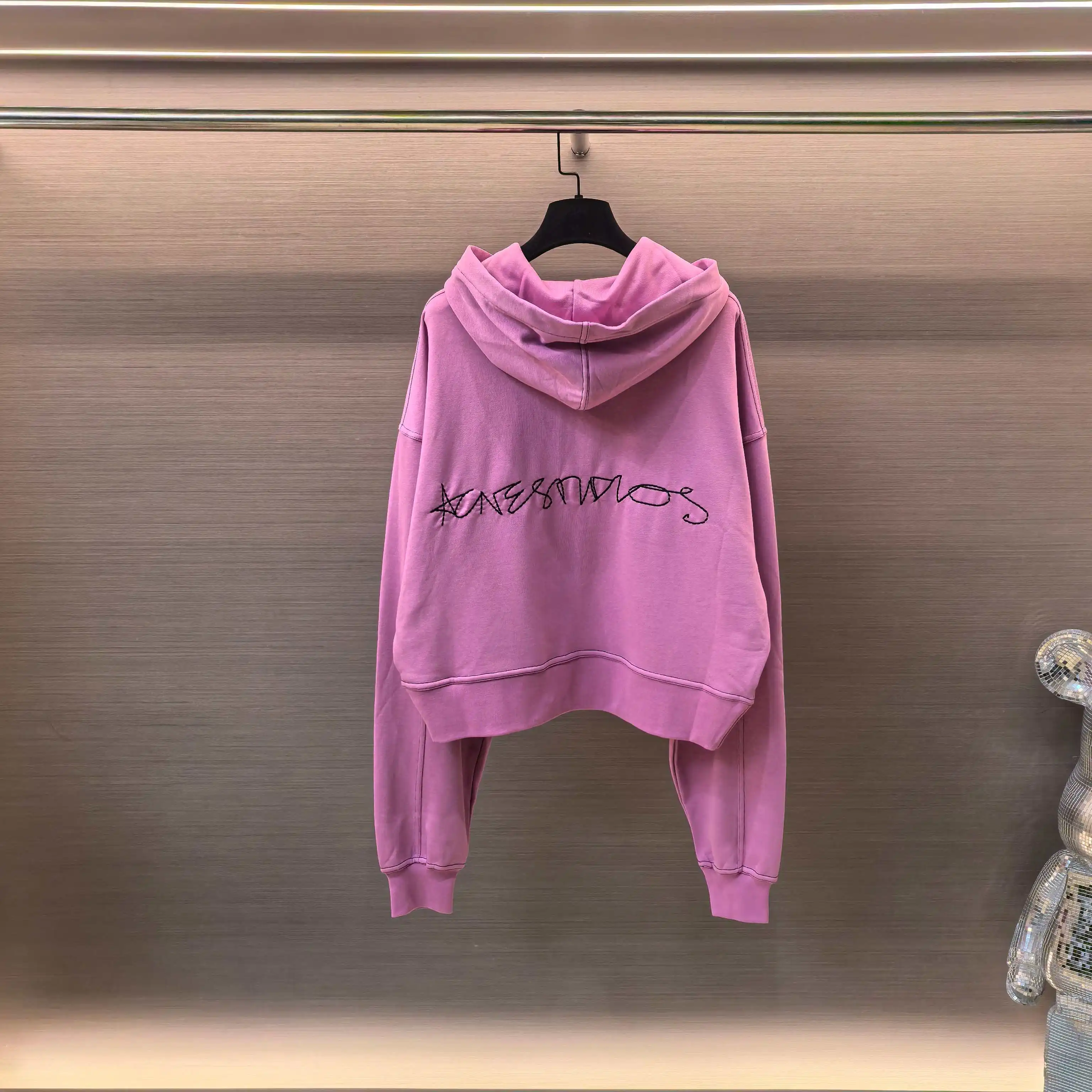 Logo Embroidered Zip-Up Hoodie D20523672 — view 3