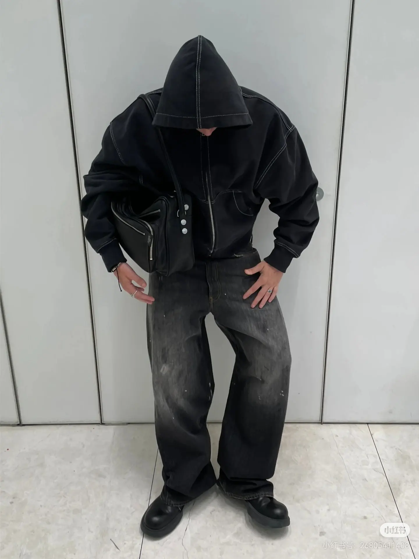 Acne Studios Contrast-Stitch Zip-Up Hoodie D20523667 — view 8