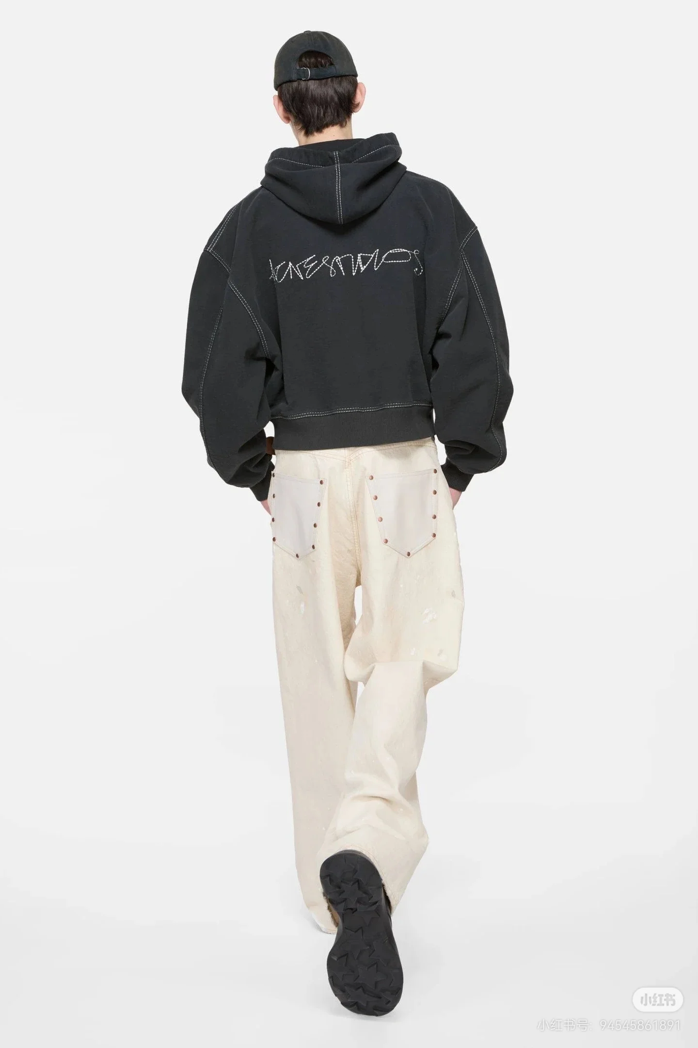 Acne Studios Logo Embroidered Zip-Up Hoodie D20523673 — view 6