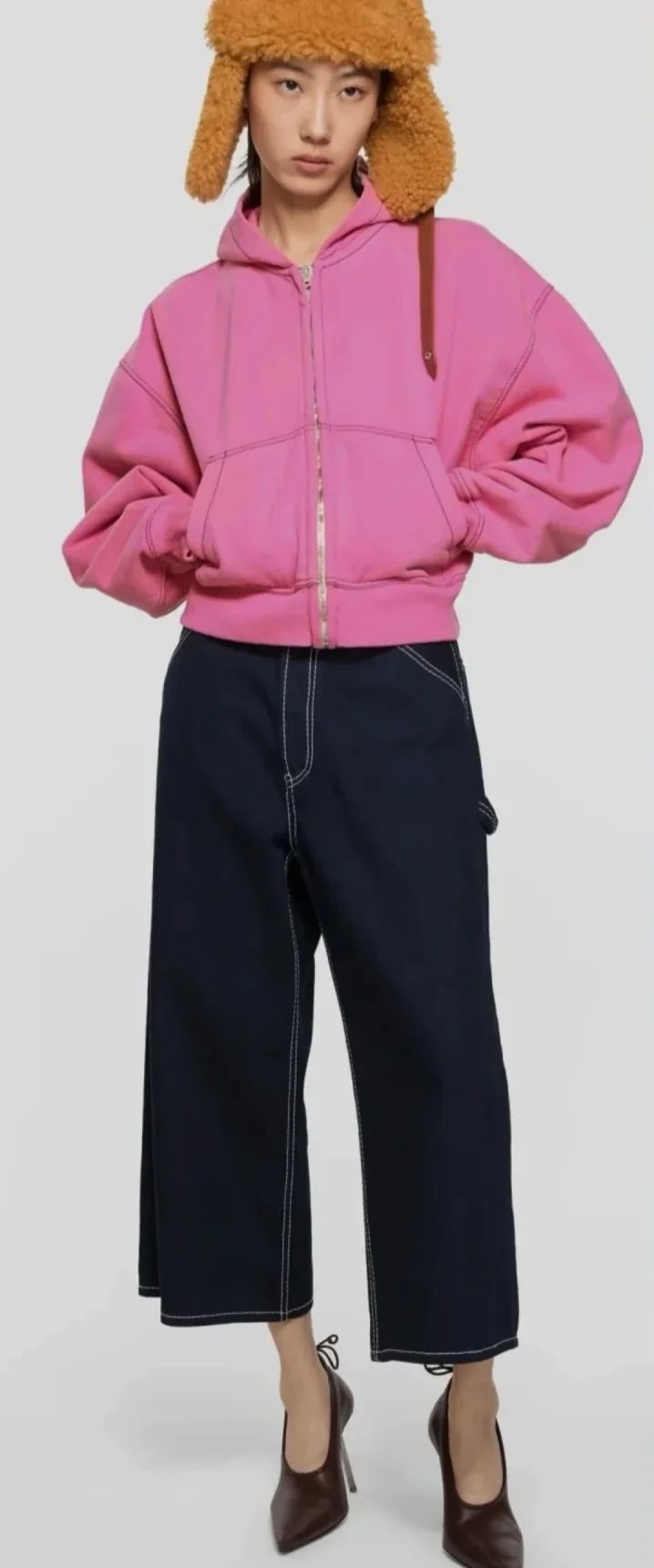 Acne Studios Logo Embroidered Zip-Up Hoodie D20523673 — view 8