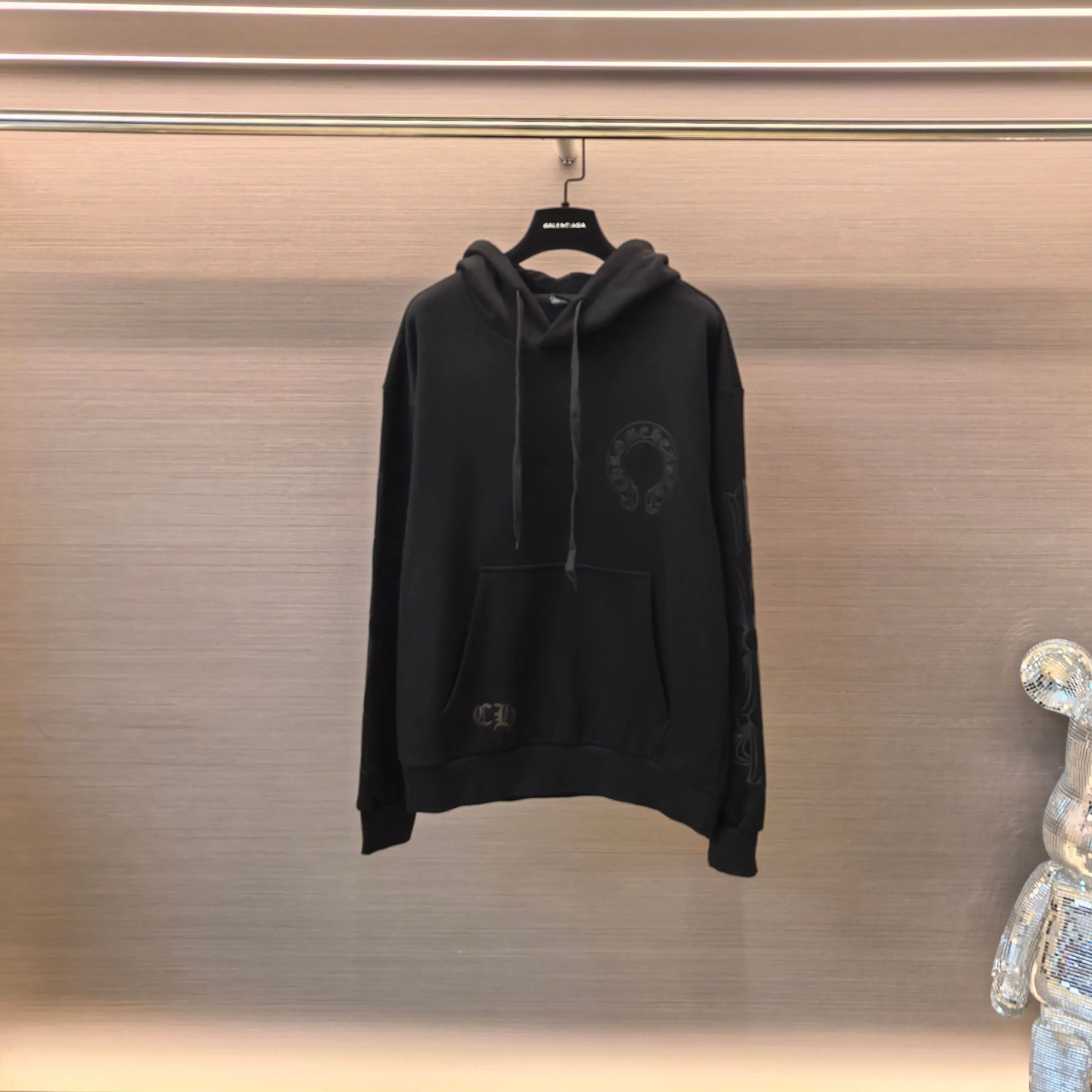 Chrome Hearts Tonal Cross Print Hoodie D21023769