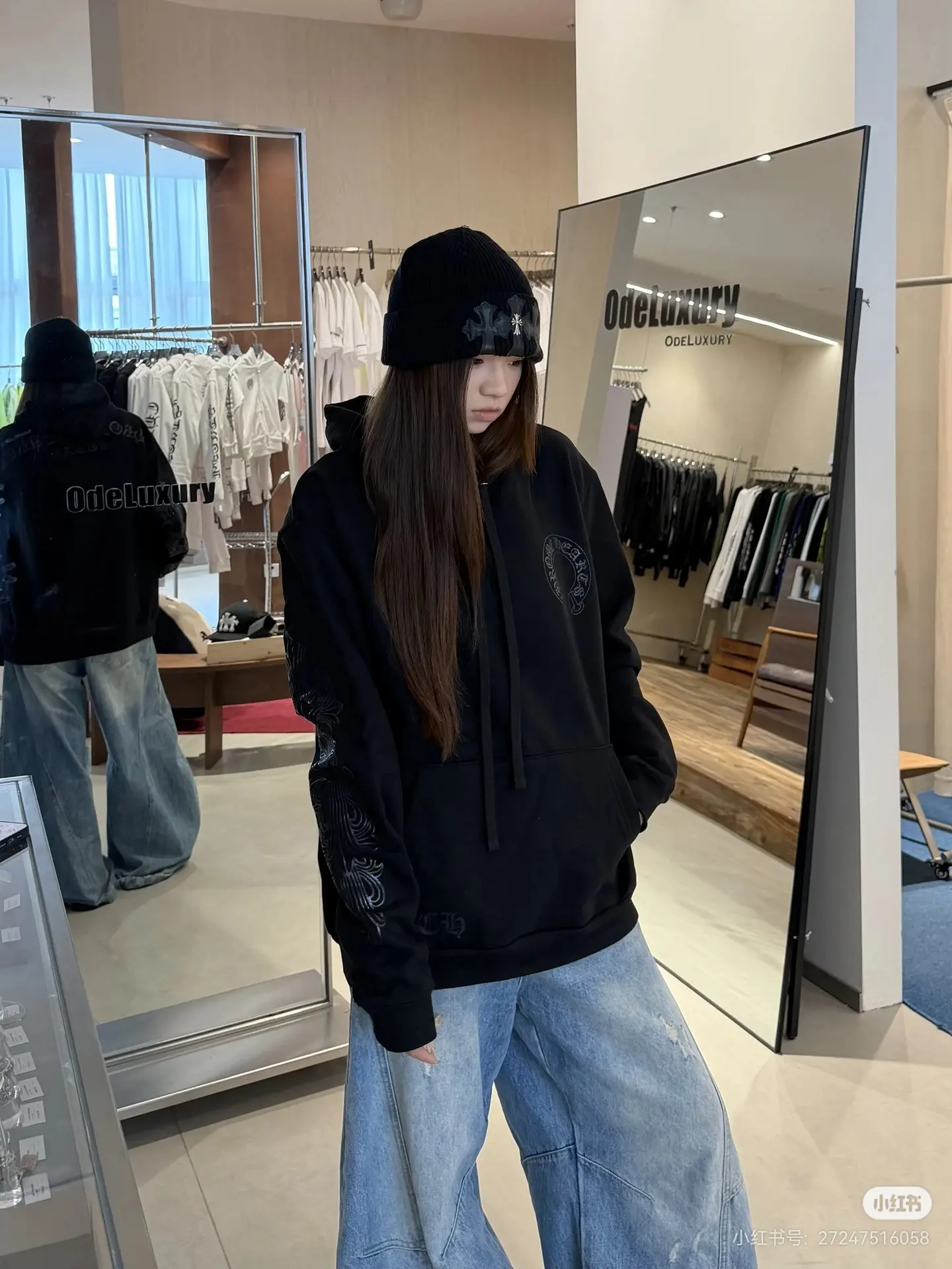 Chrome Hearts Cross Print Cotton Hoodie D21023768 — view 2